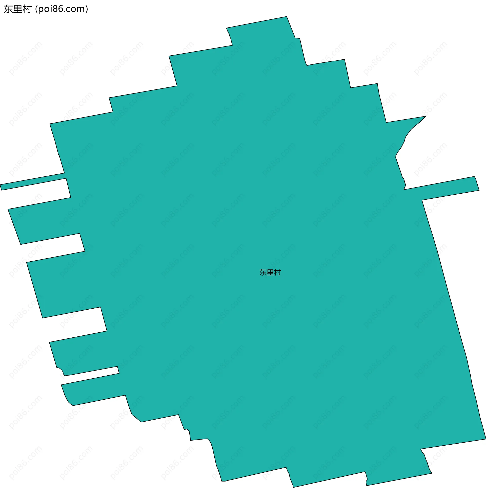 东里村边界地图