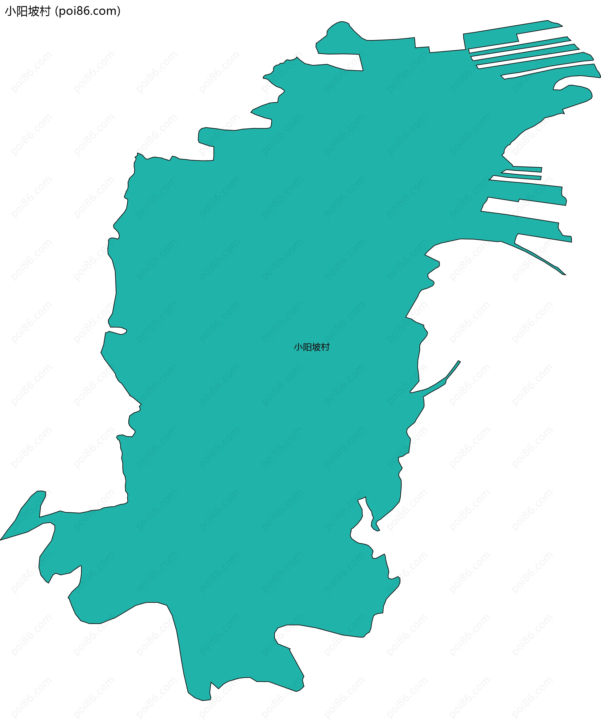 小阳坡村边界地图