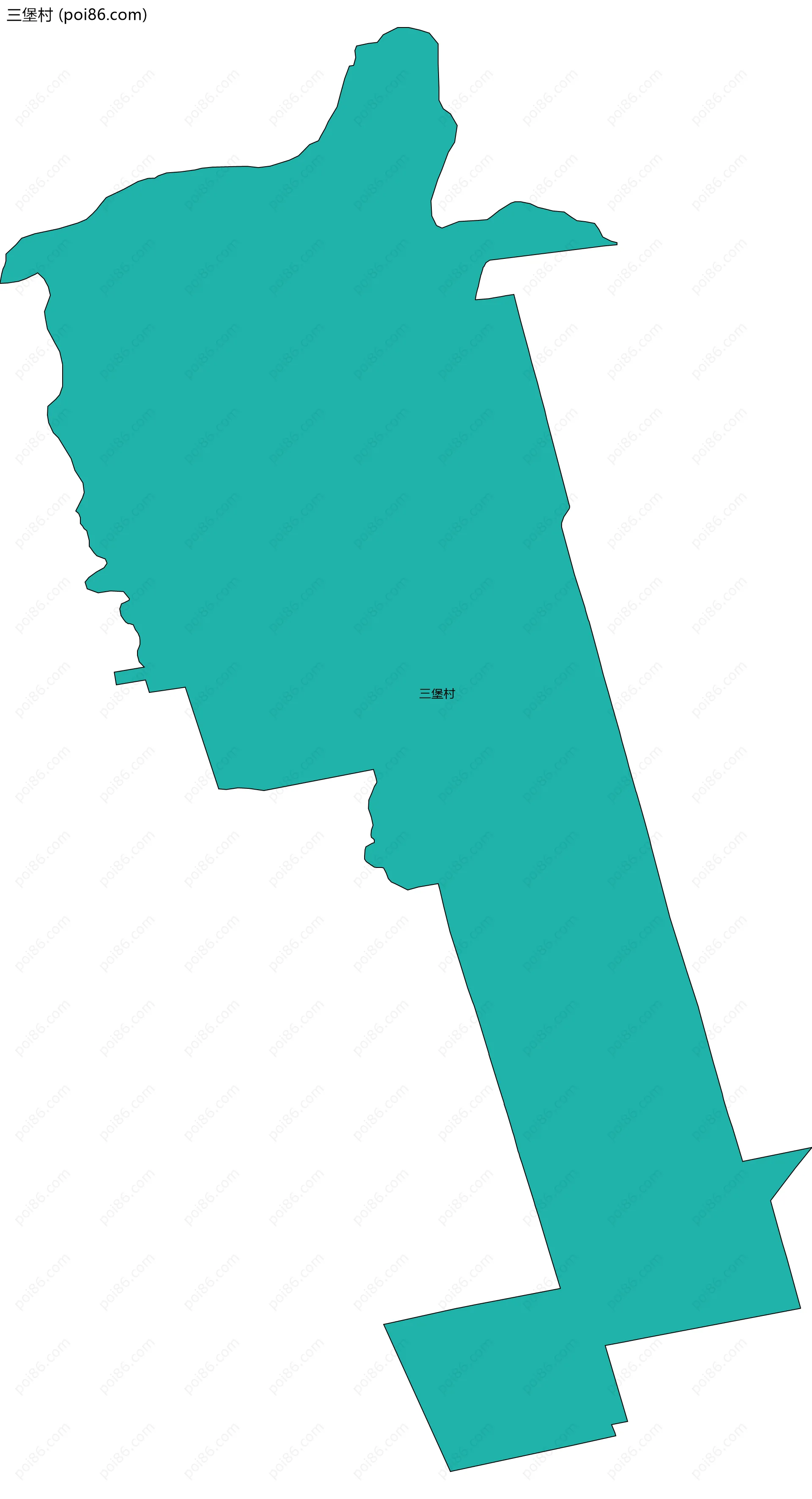 三堡村边界地图