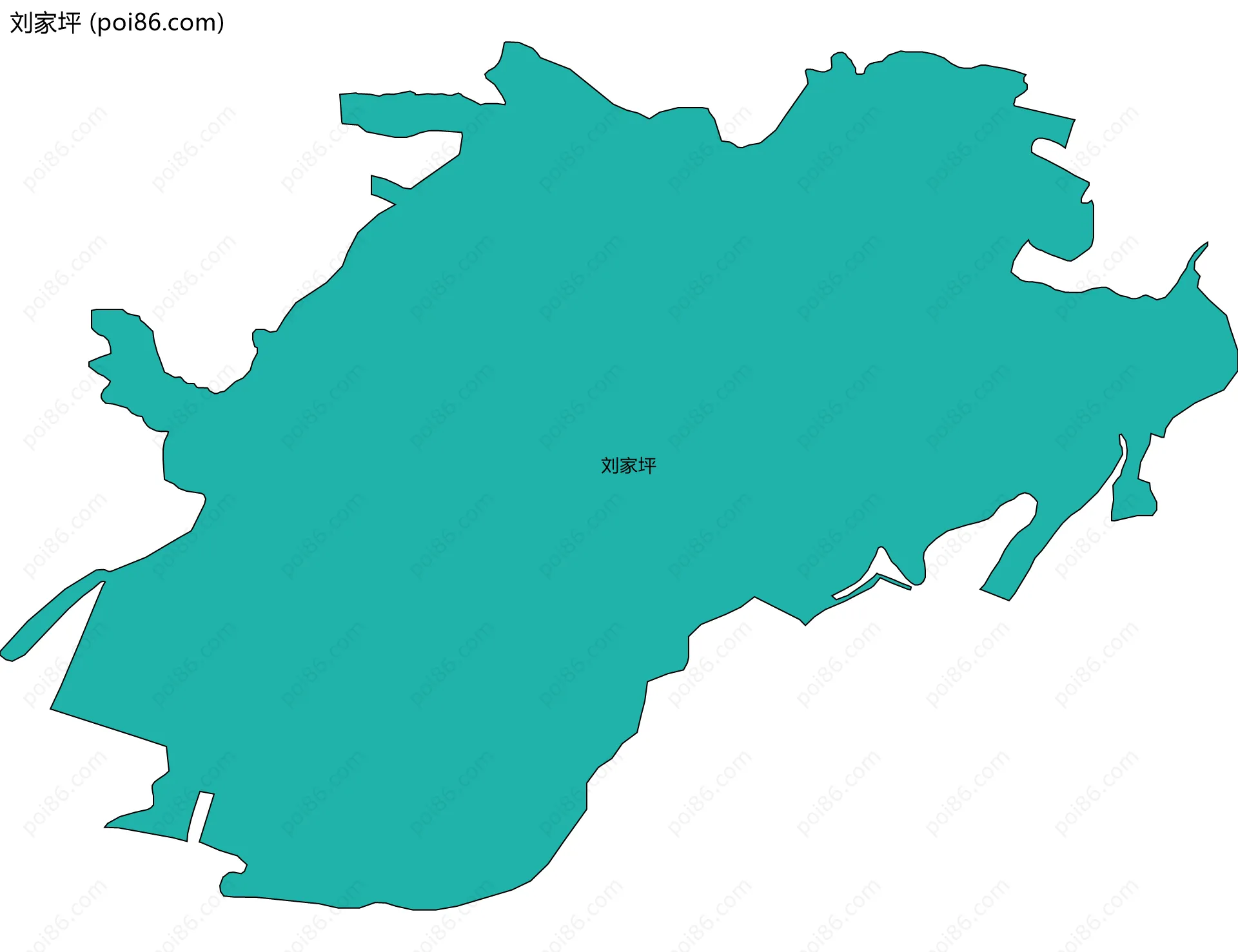 刘家坪边界地图