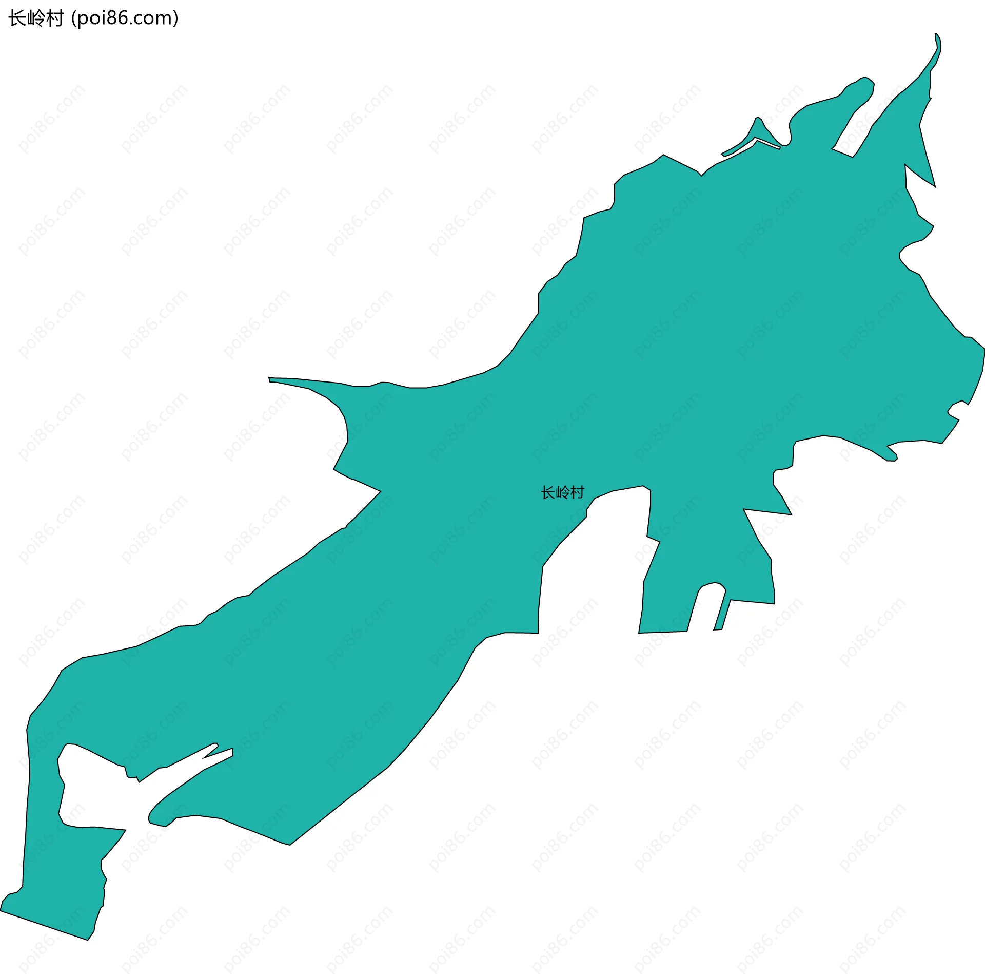 长岭村边界地图