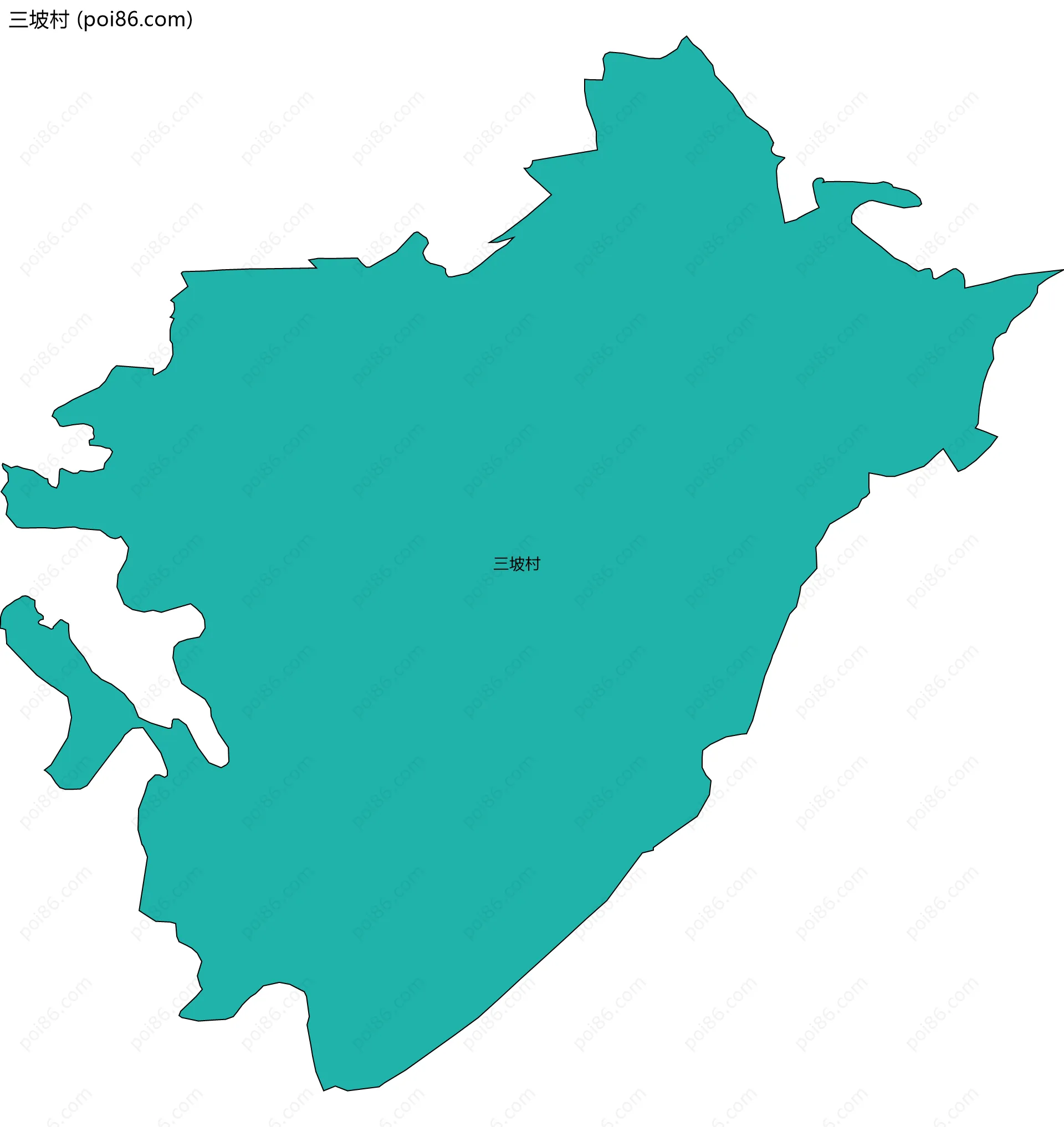 三坡村边界地图
