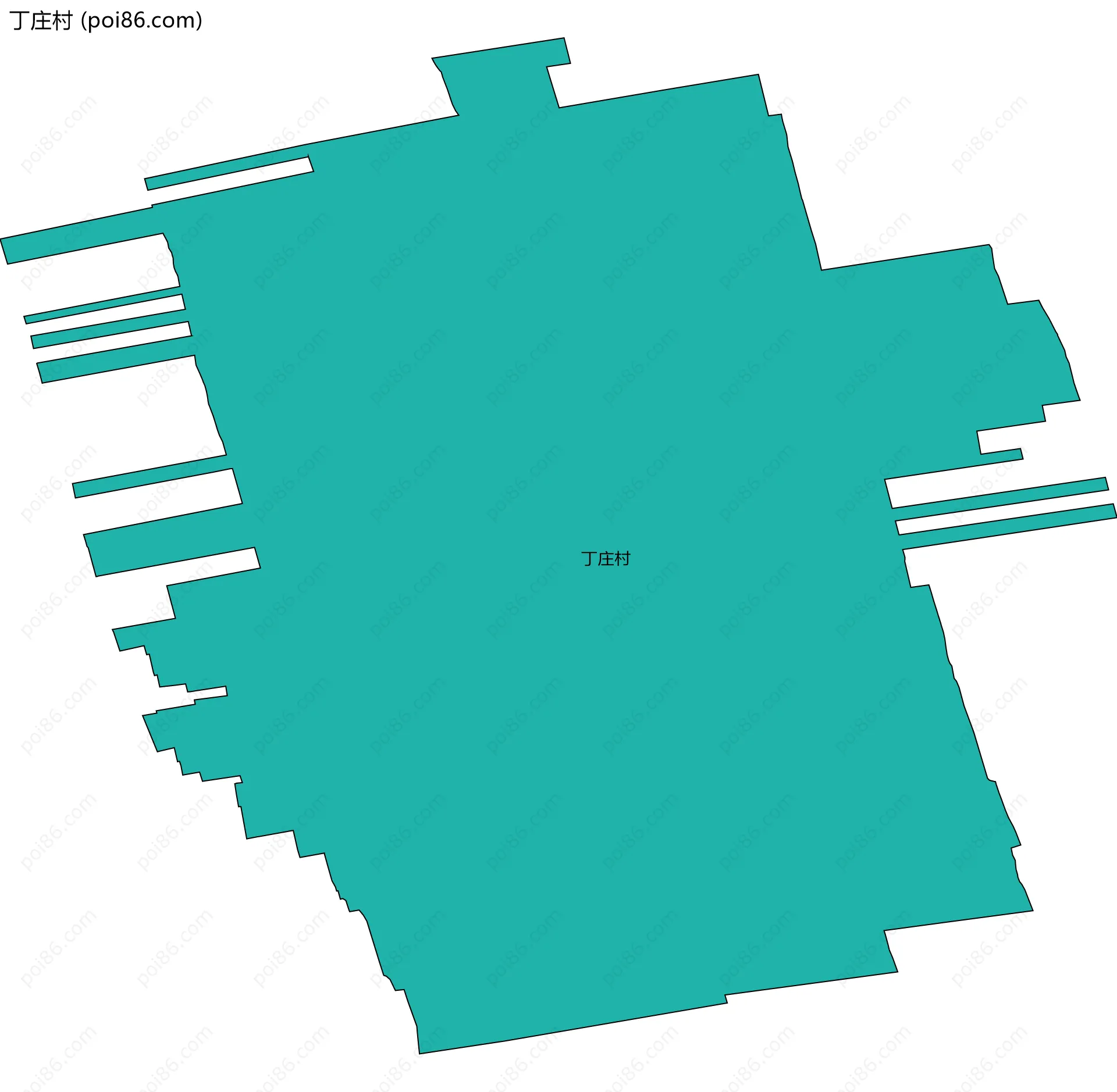 丁庄村边界地图