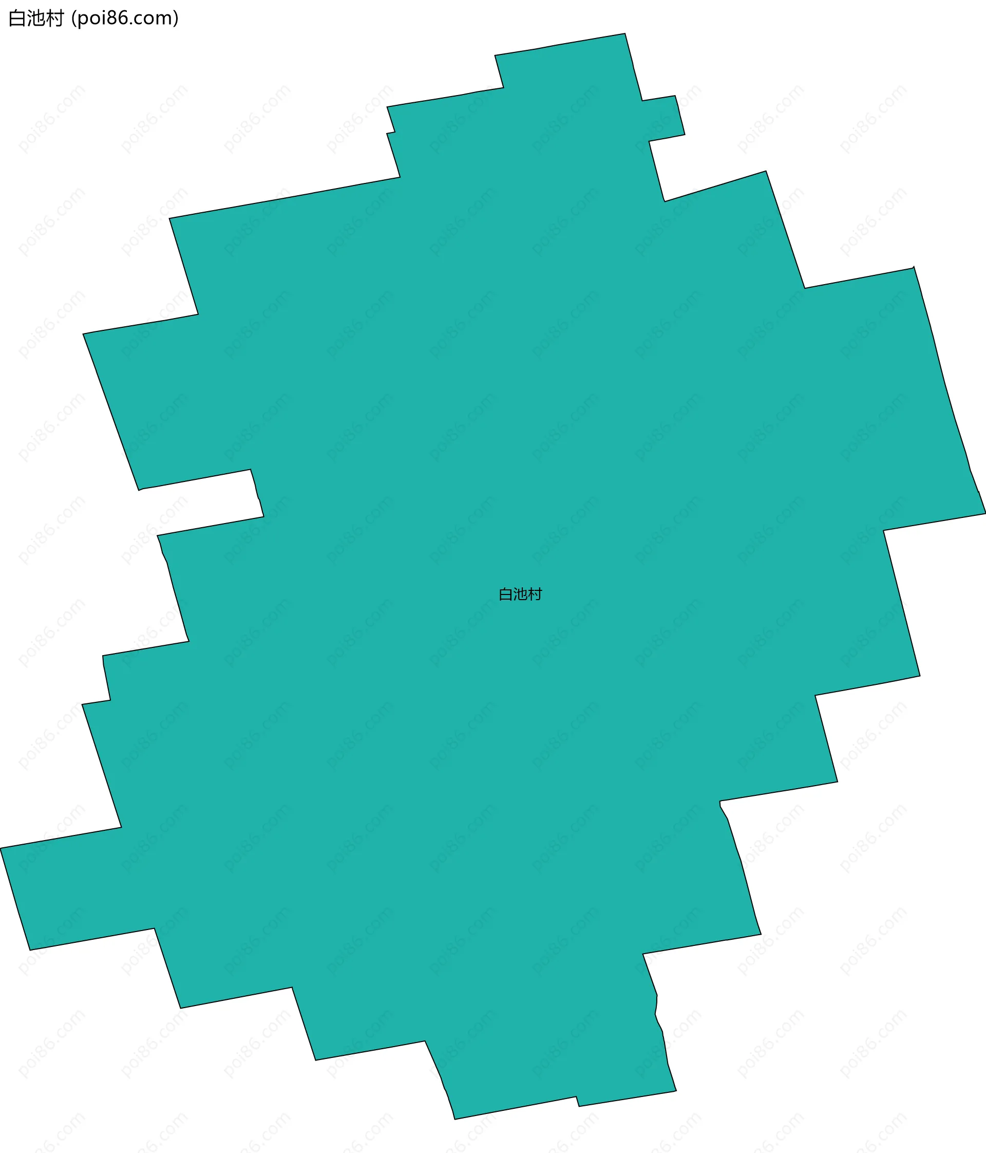 白池村边界地图