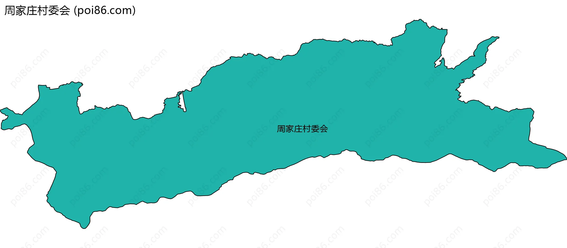 周家庄村委会边界地图