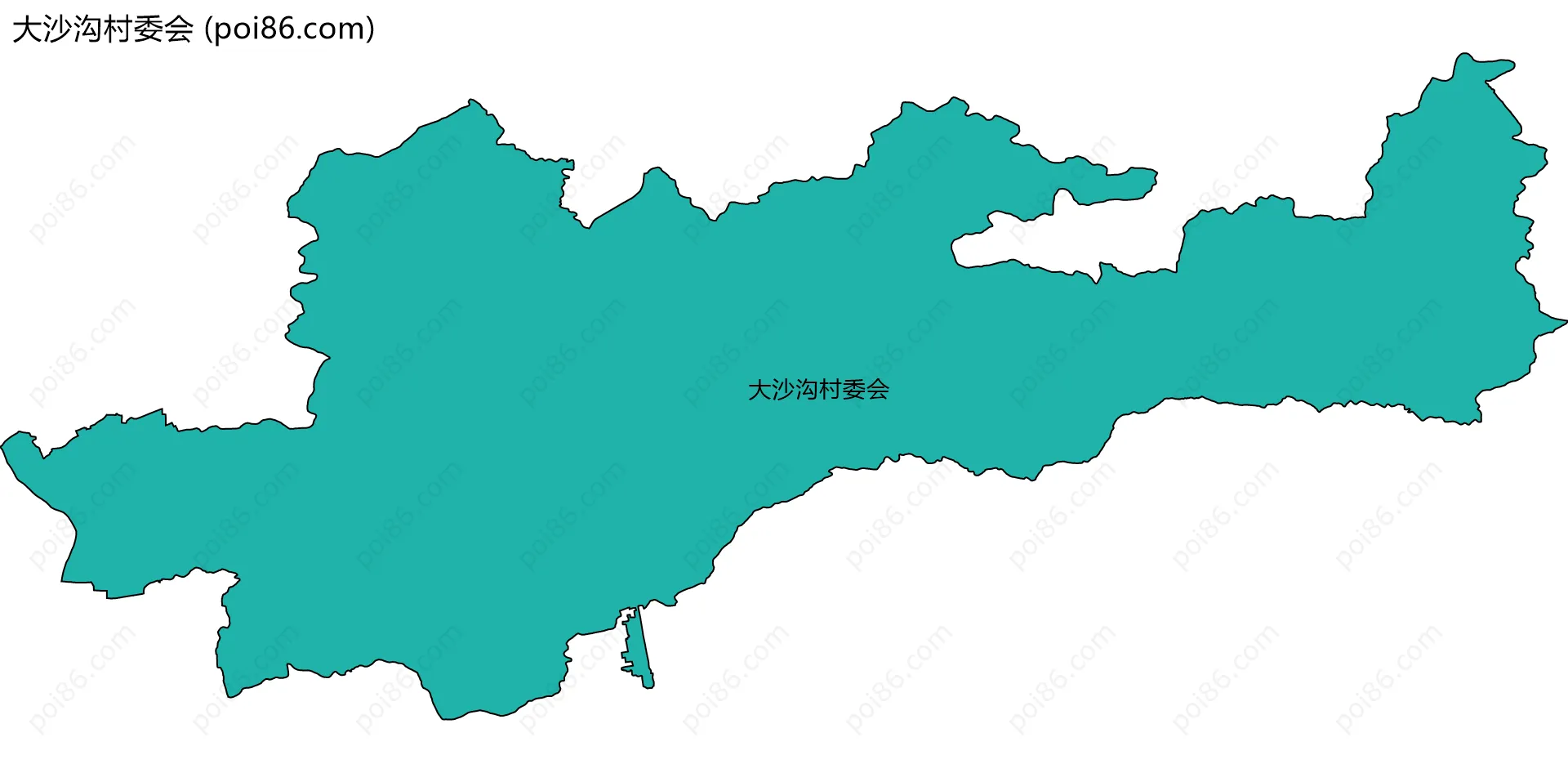 大沙沟村委会边界地图
