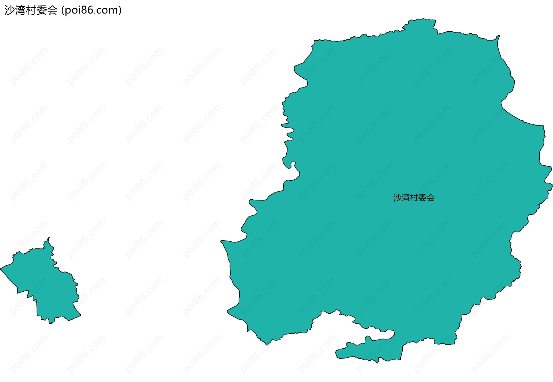沙湾村委会边界地图
