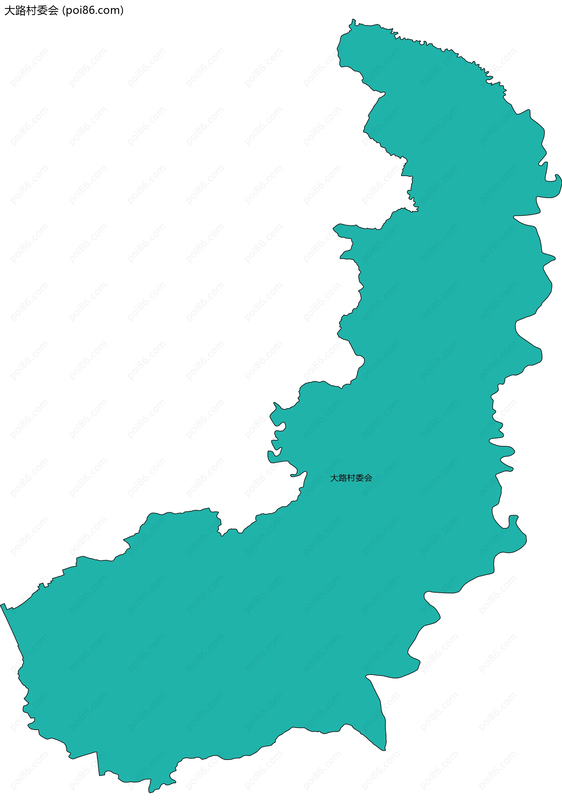 大路村委会边界地图