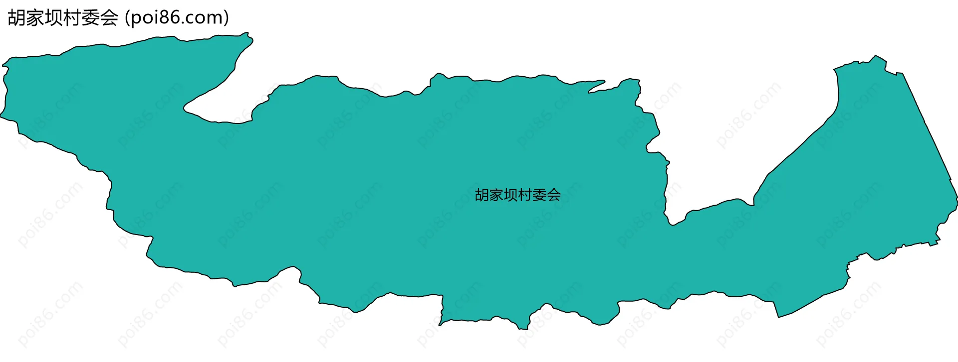 胡家坝村委会边界地图