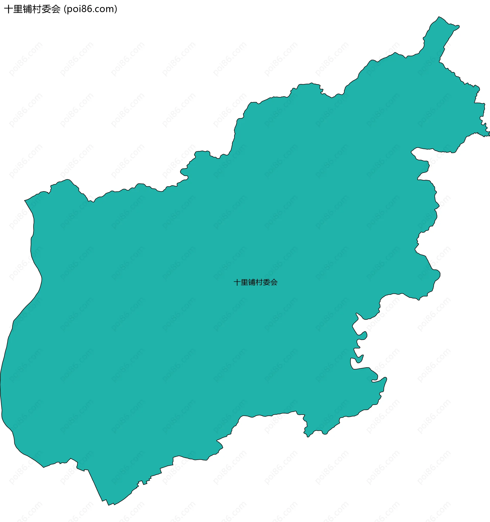 十里铺村委会边界地图