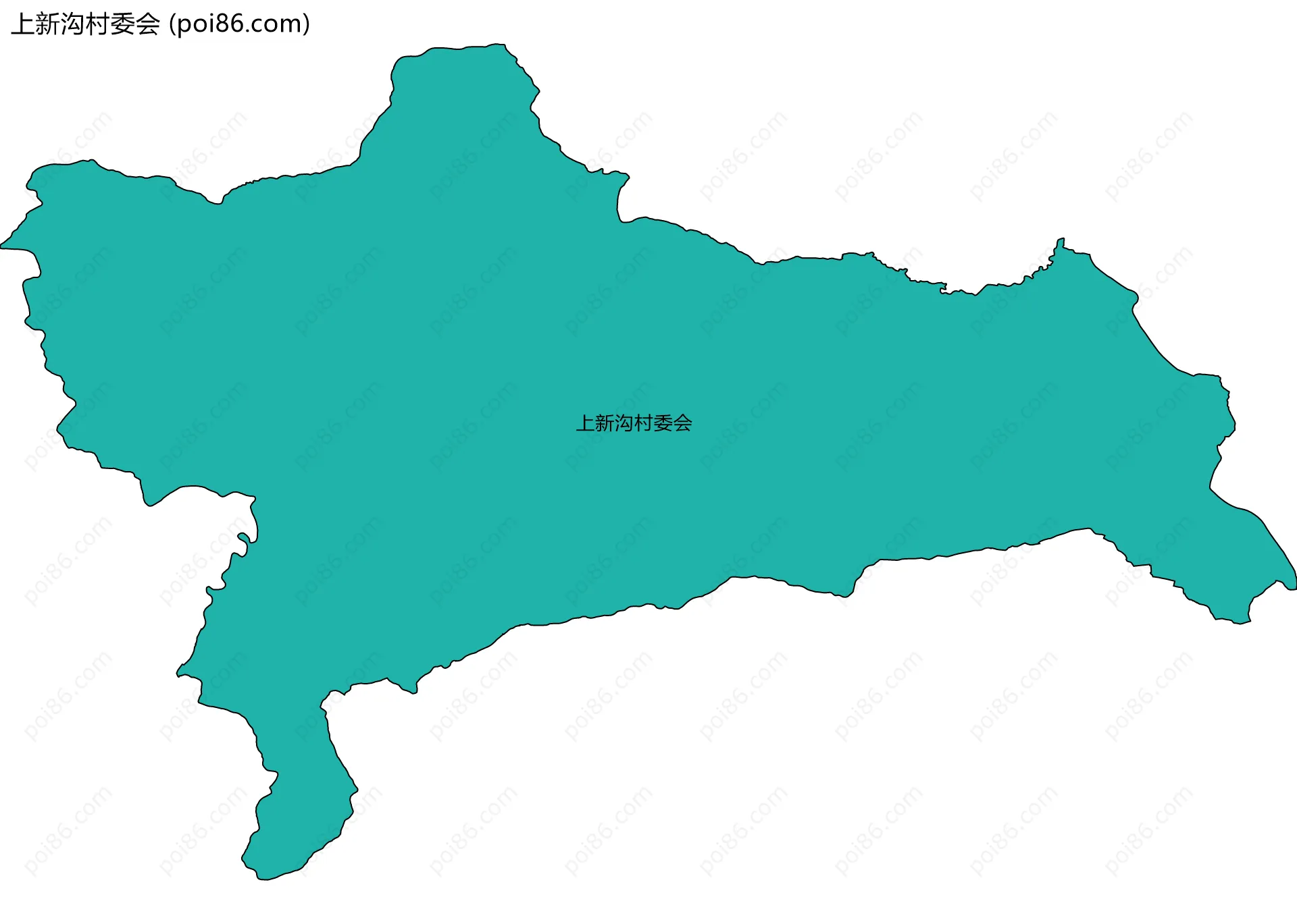 上新沟村委会边界地图