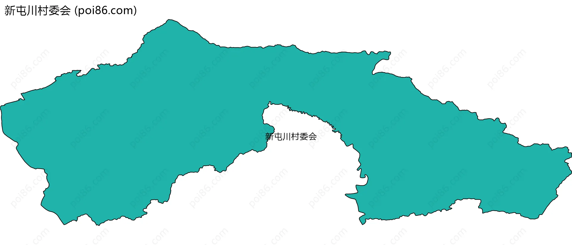 新屯川村委会边界地图