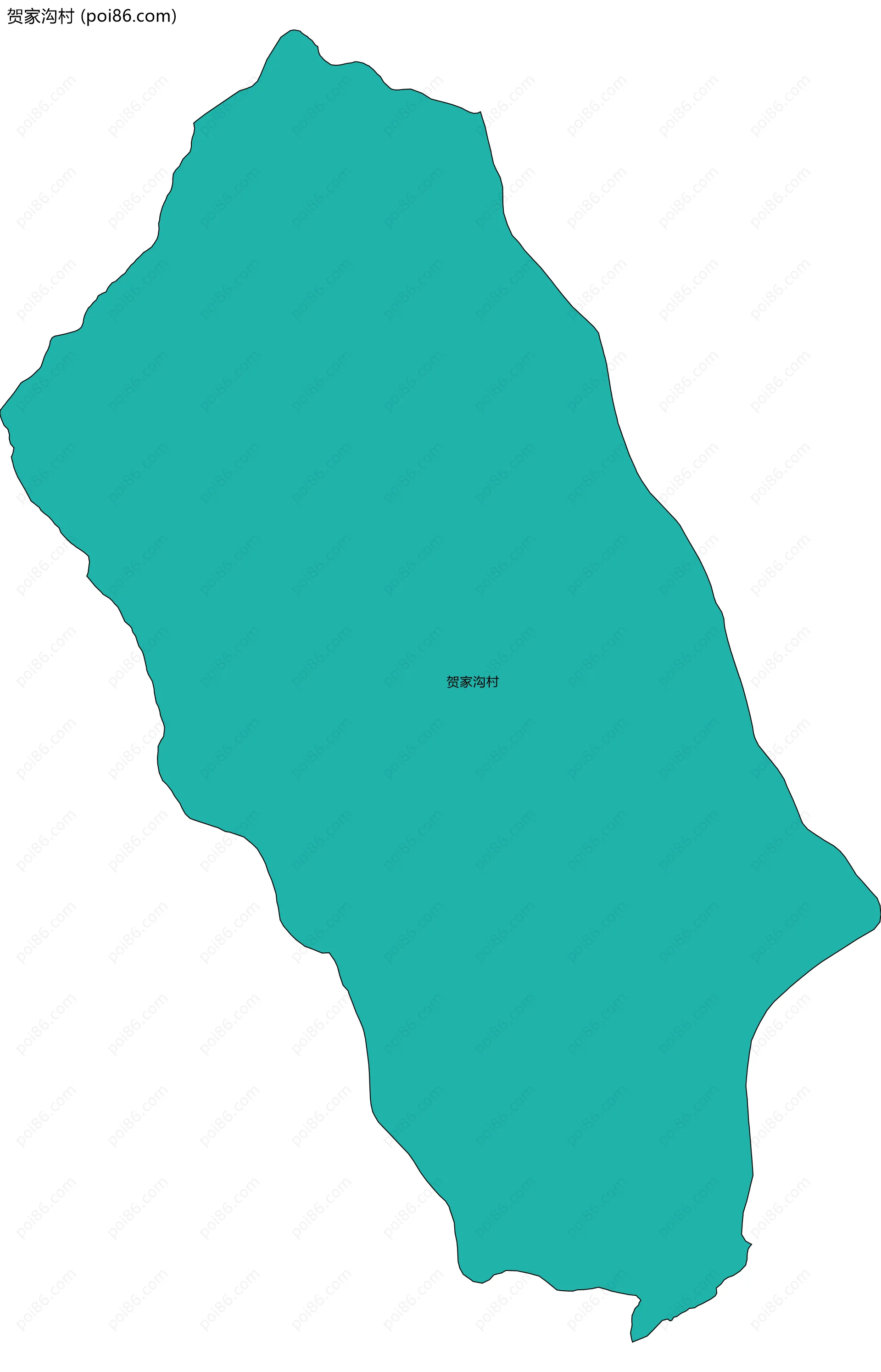 贺家沟村边界地图