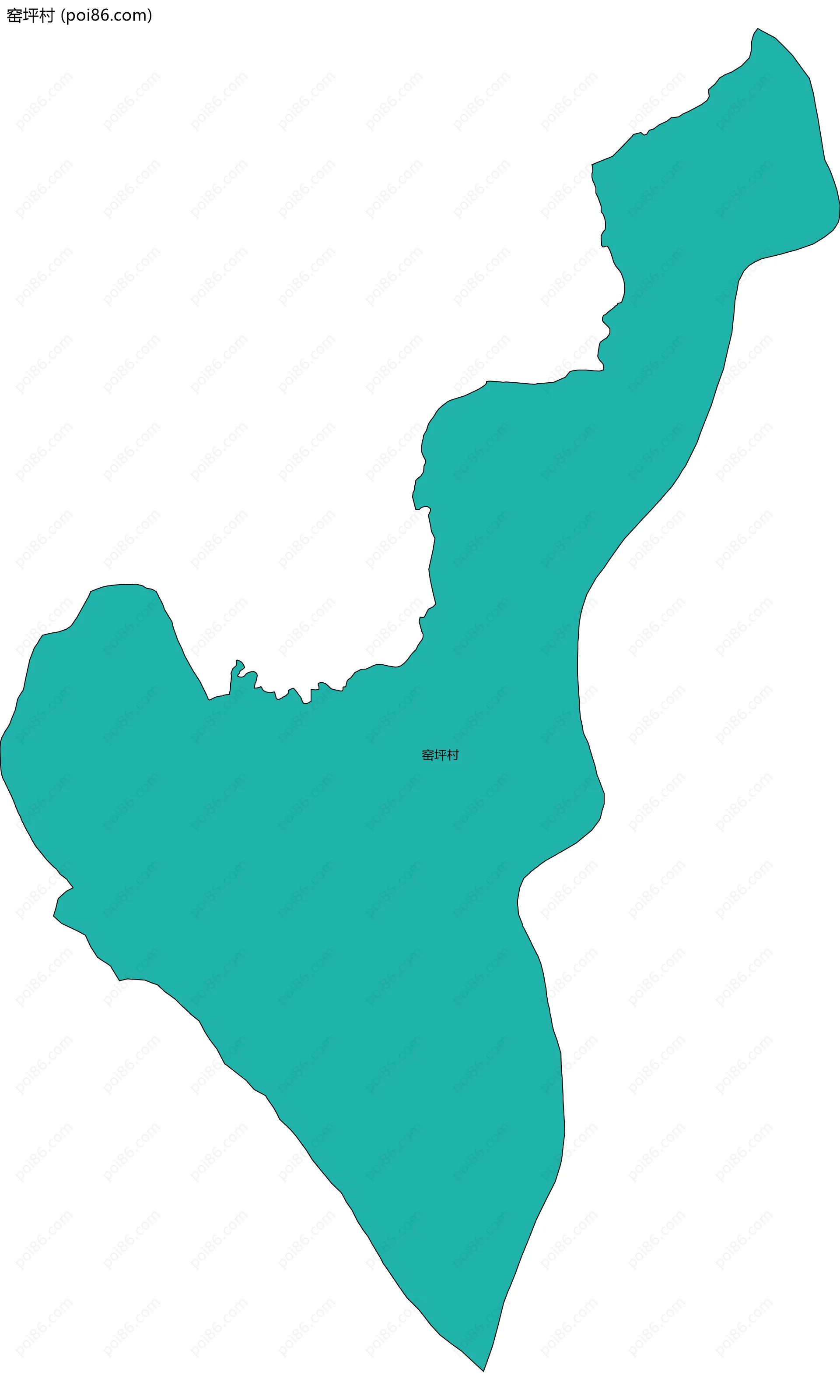 窑坪村边界地图