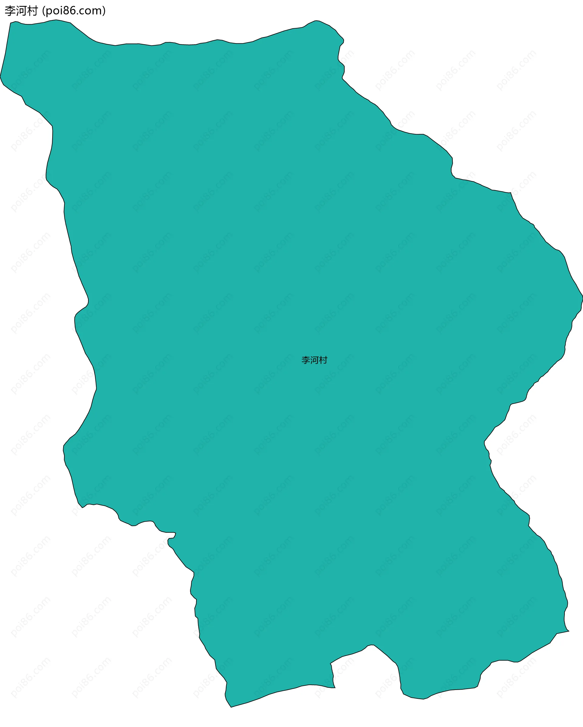 李河村边界地图