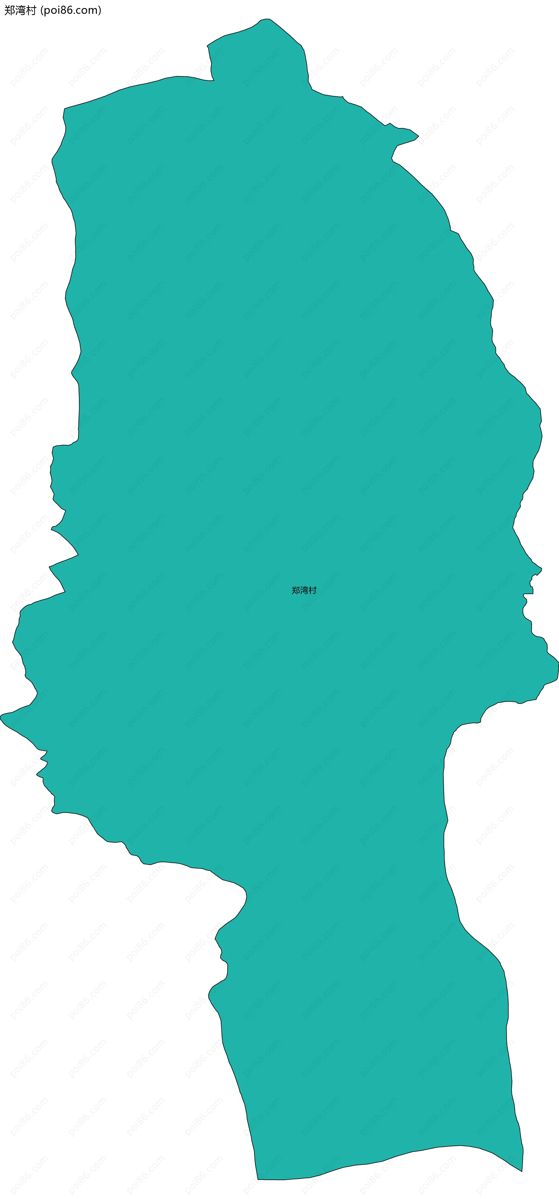 郑湾村边界地图