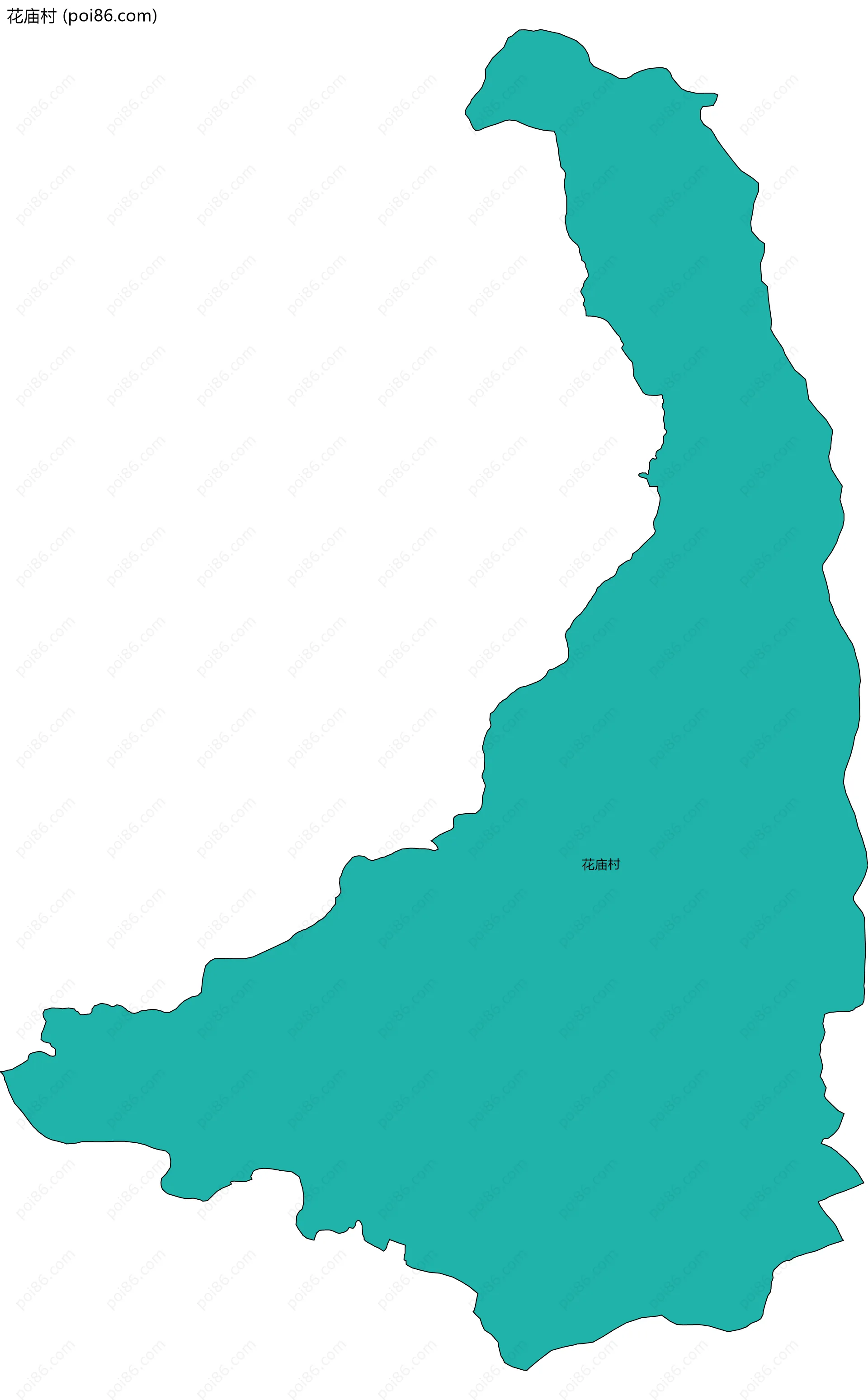 花庙村边界地图