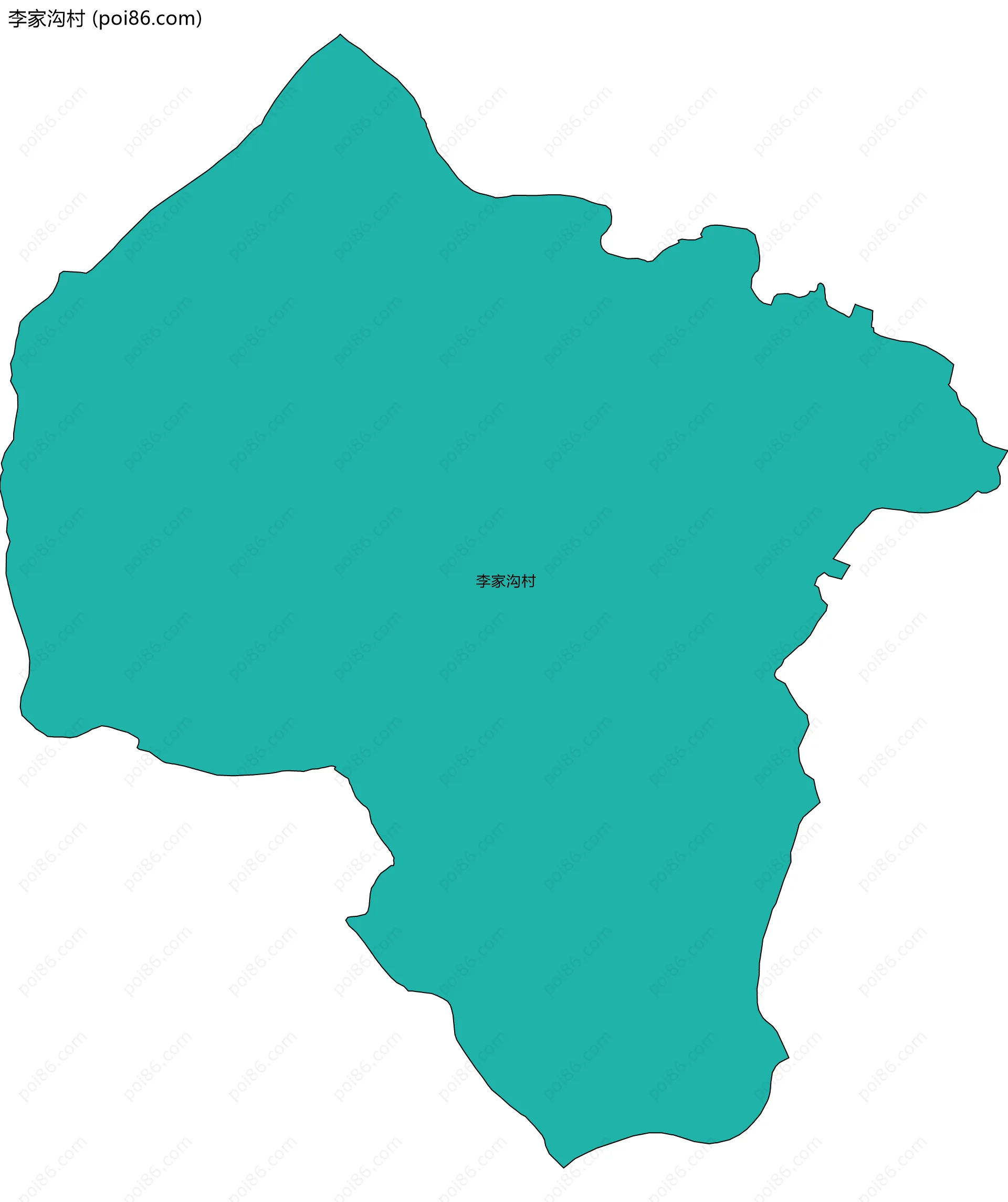 李家沟村边界地图