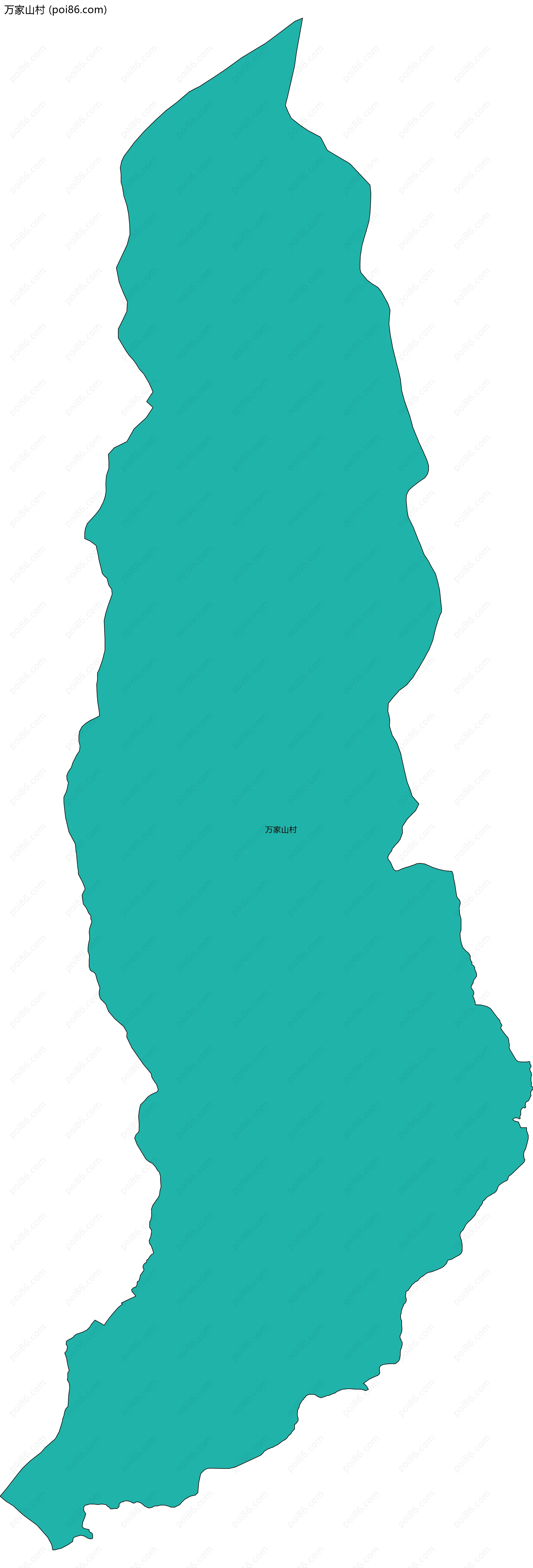 万家山村边界地图