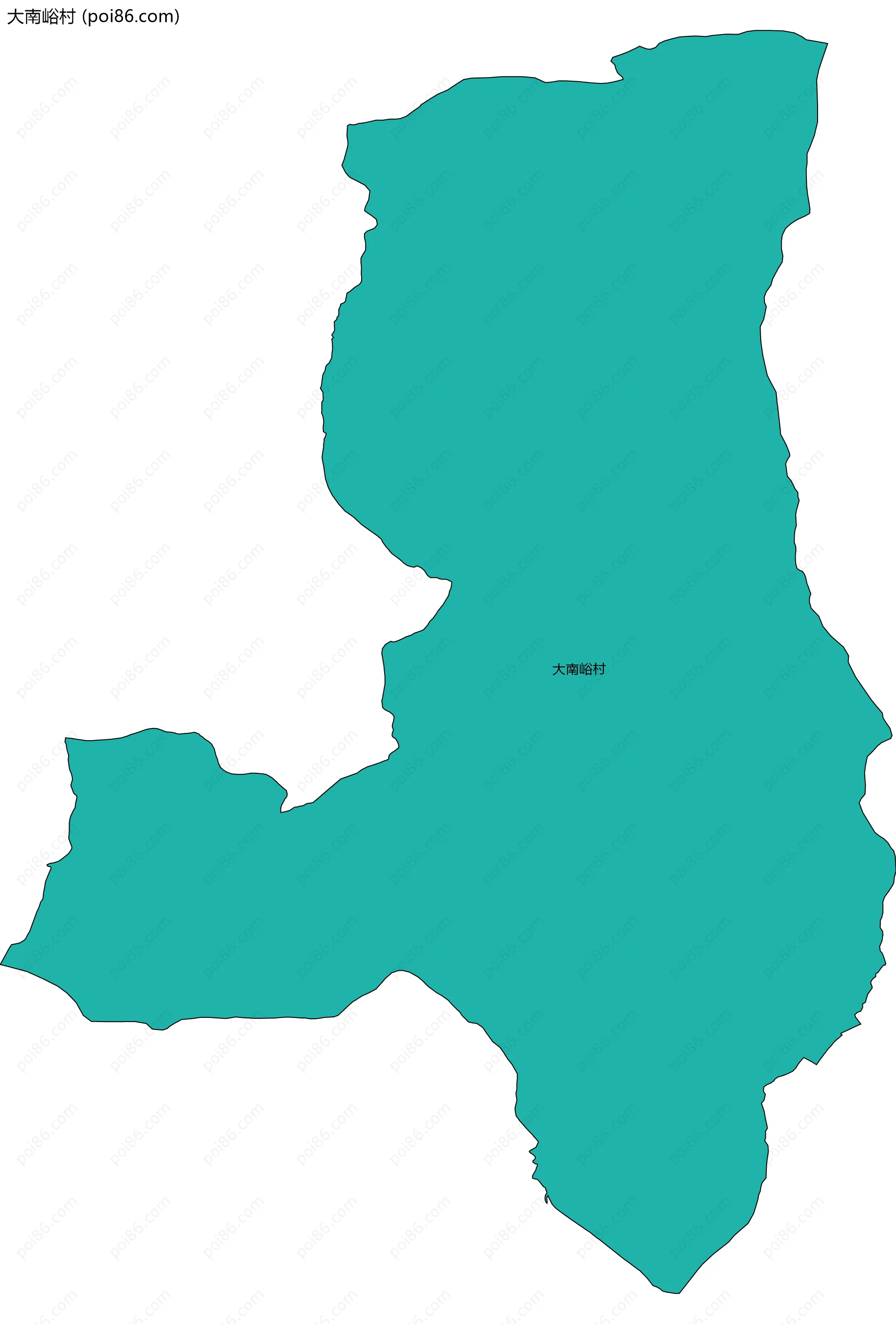 大南峪村边界地图