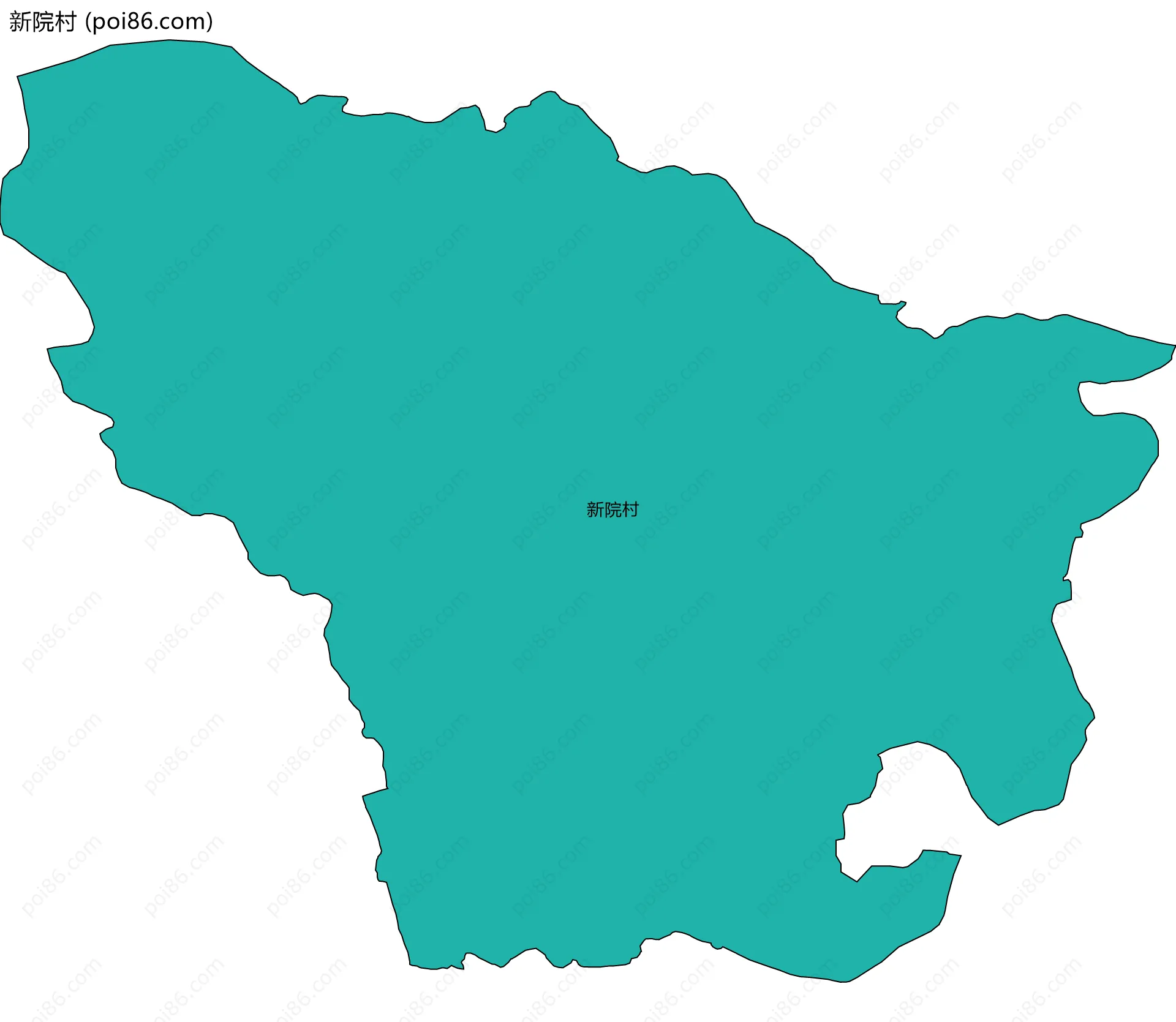 新院村边界地图