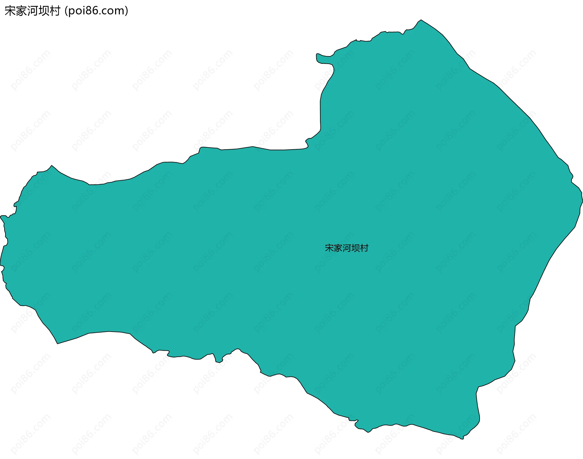 宋家河坝村边界地图