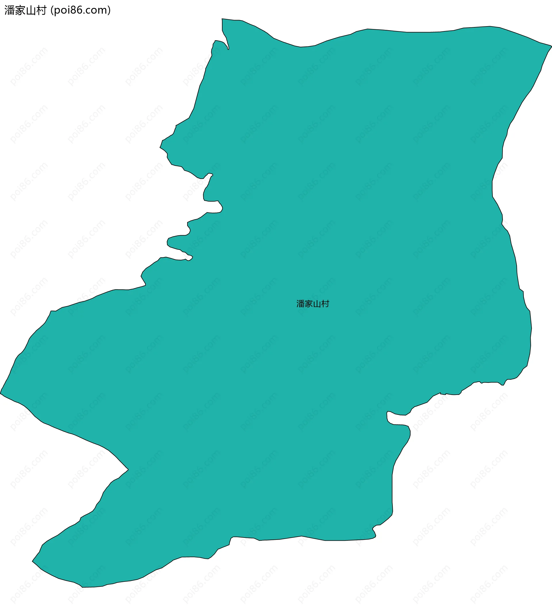 潘家山村边界地图