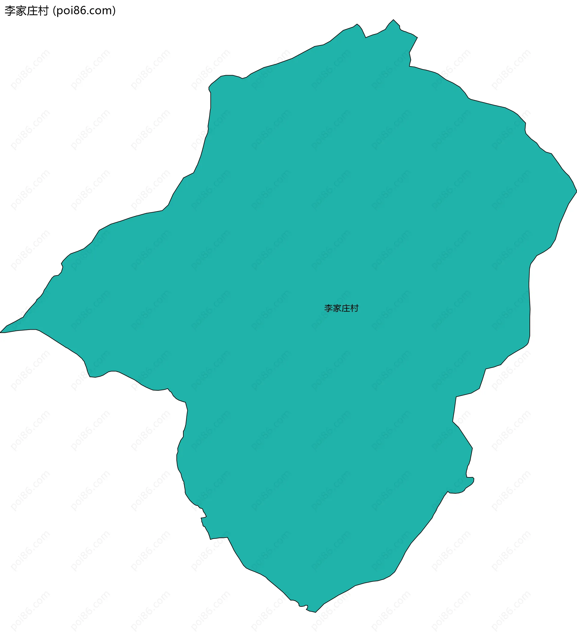 李家庄村边界地图
