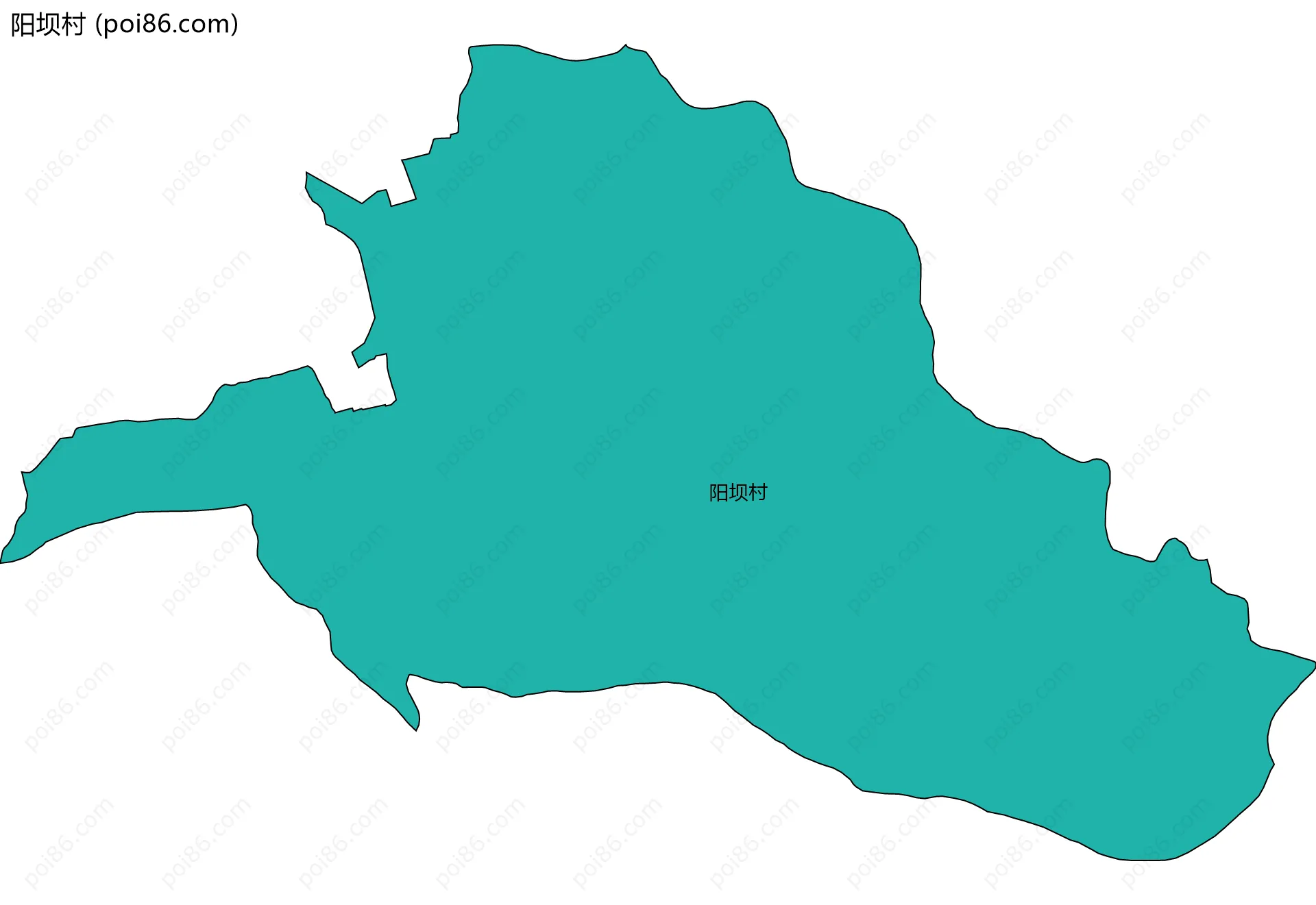 阳坝村边界地图