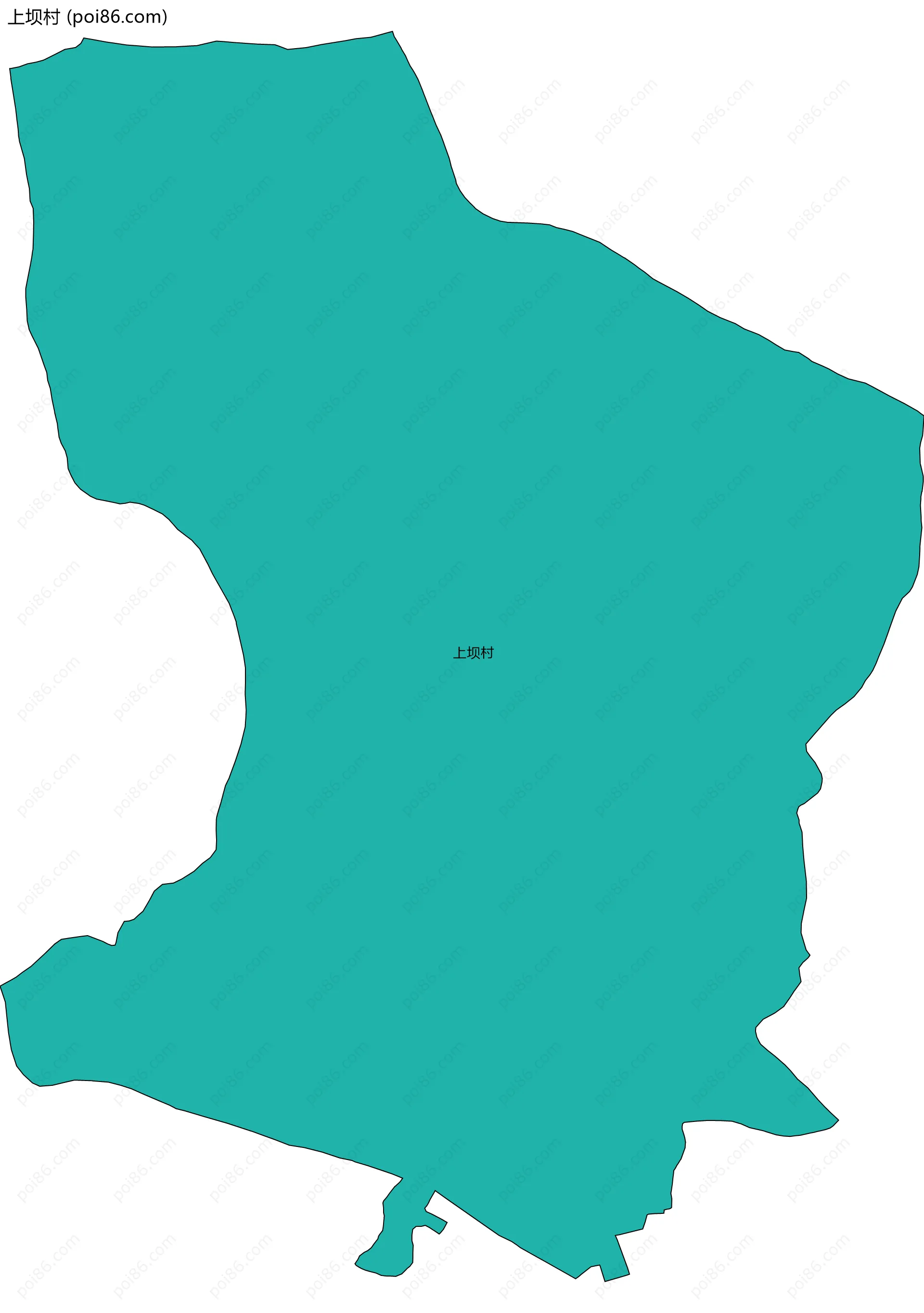 上坝村边界地图