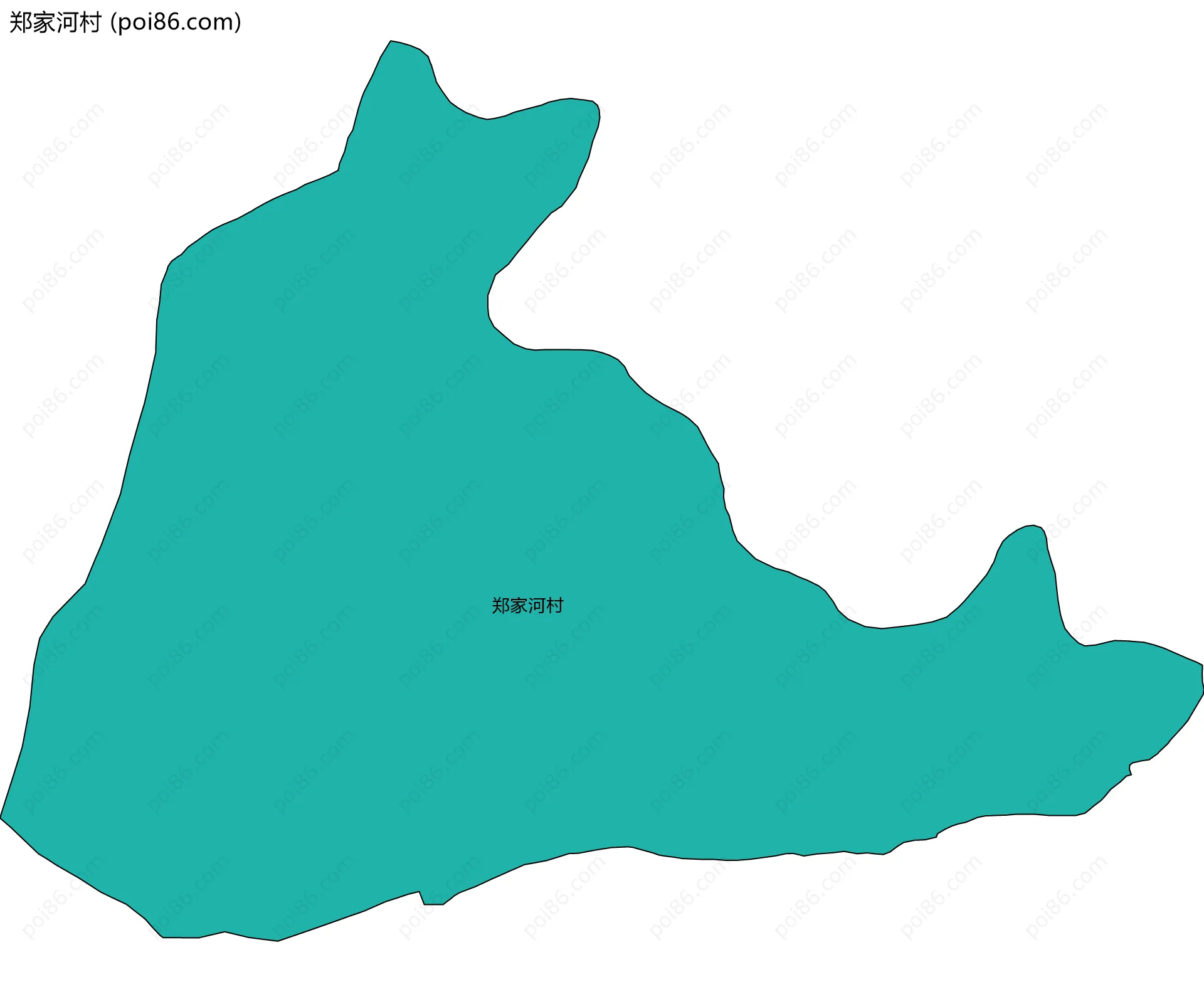 郑家河村边界地图