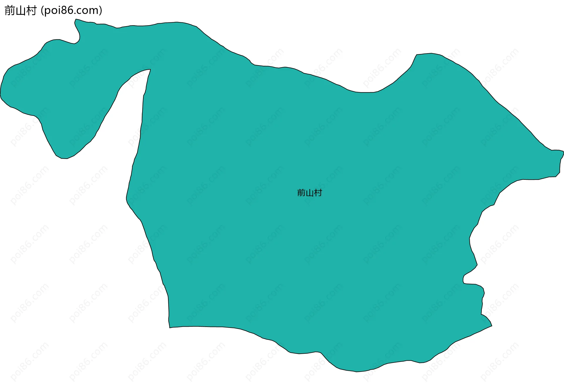 前山村边界地图
