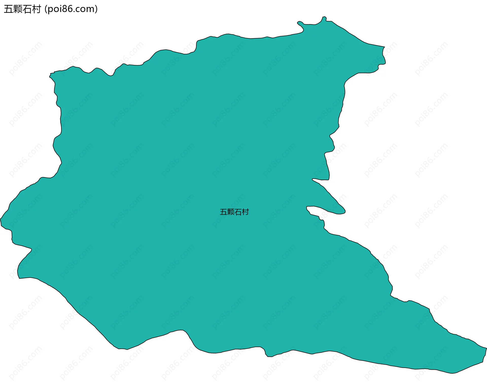 五颗石村边界地图