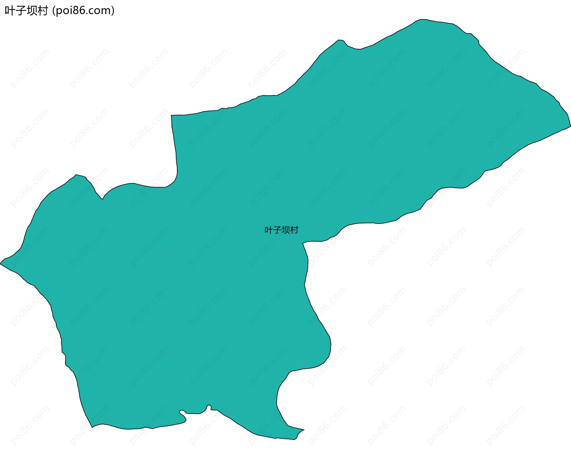 叶子坝村边界地图