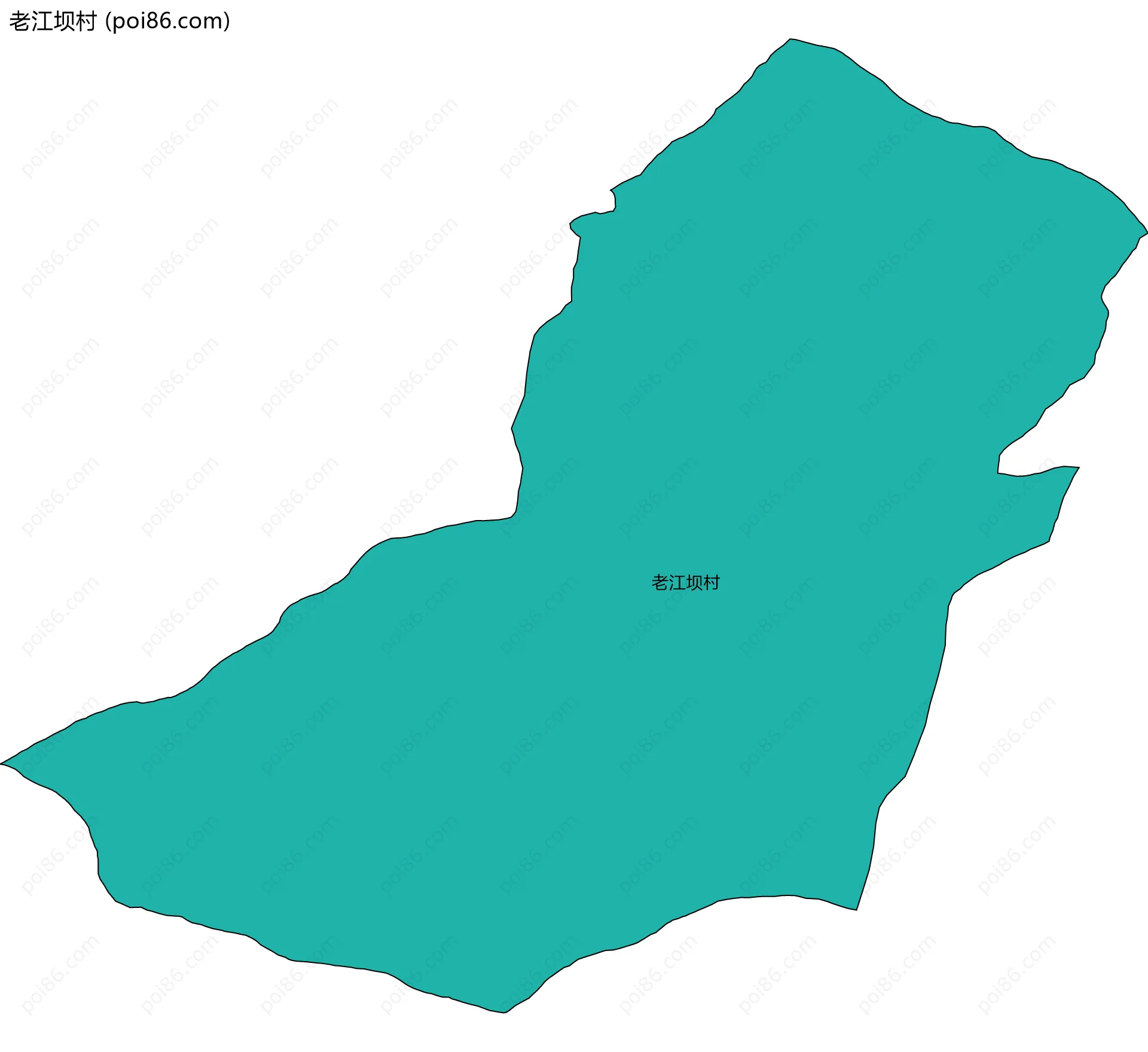 老江坝村边界地图