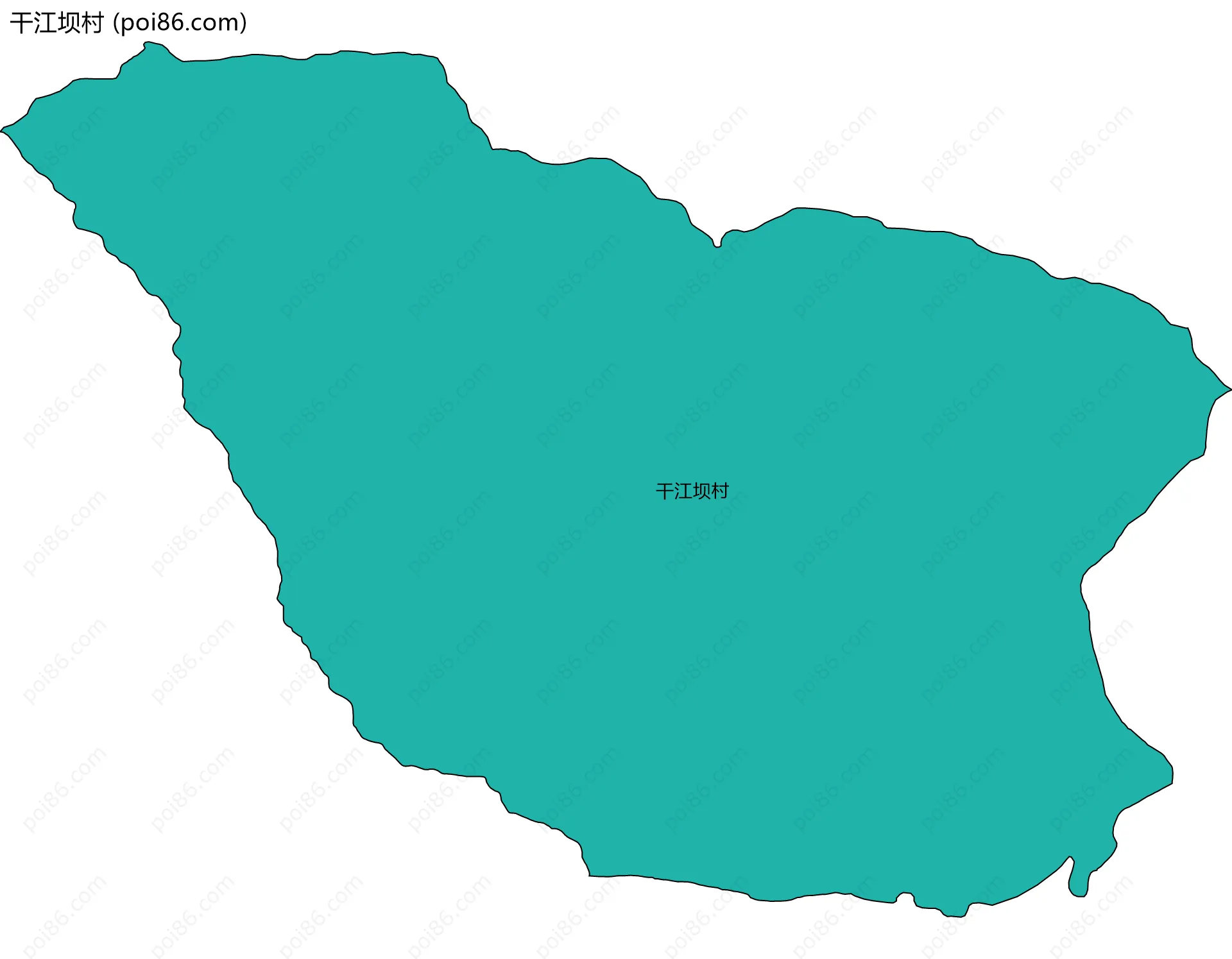 干江坝村边界地图