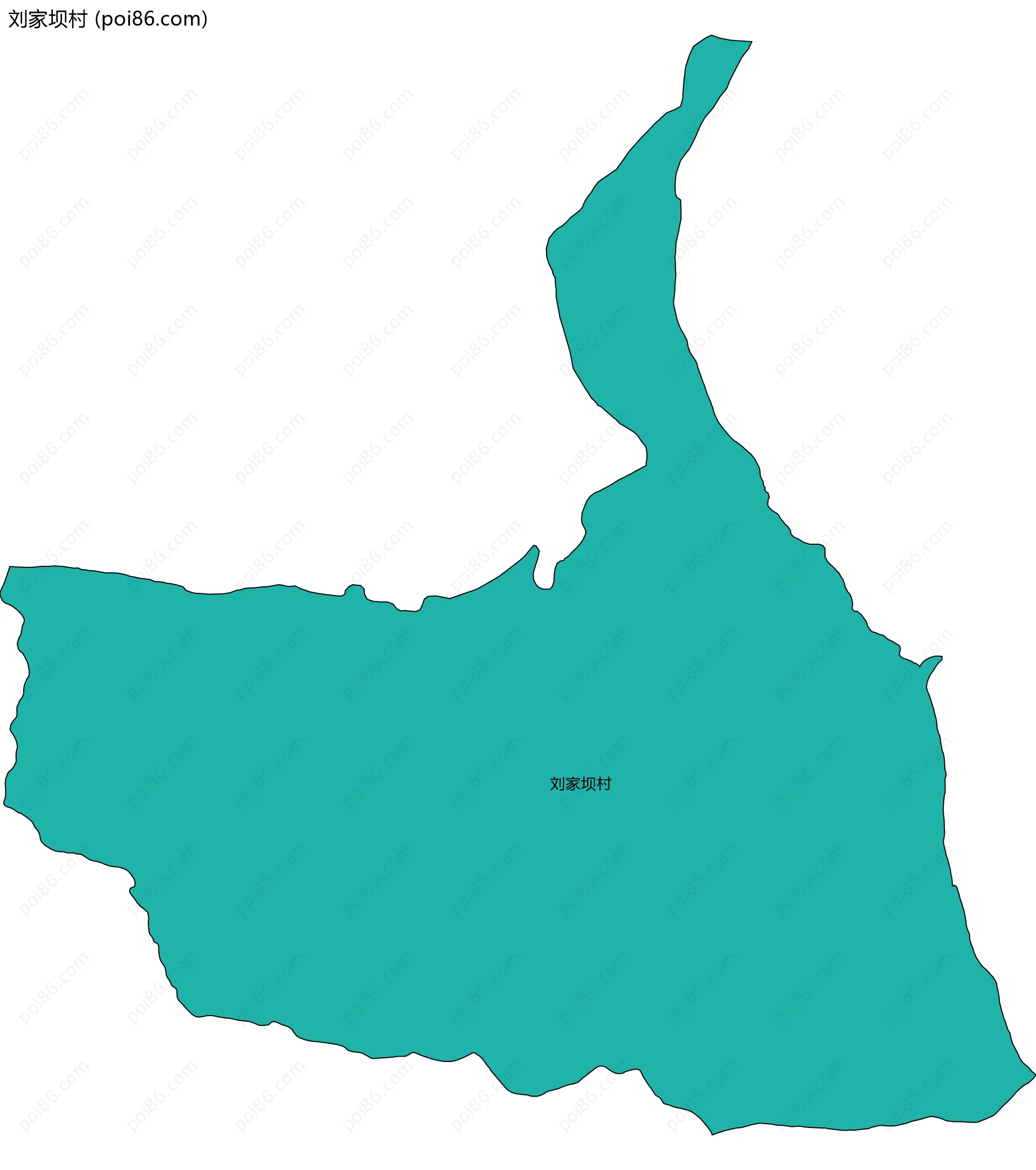 刘家坝村边界地图