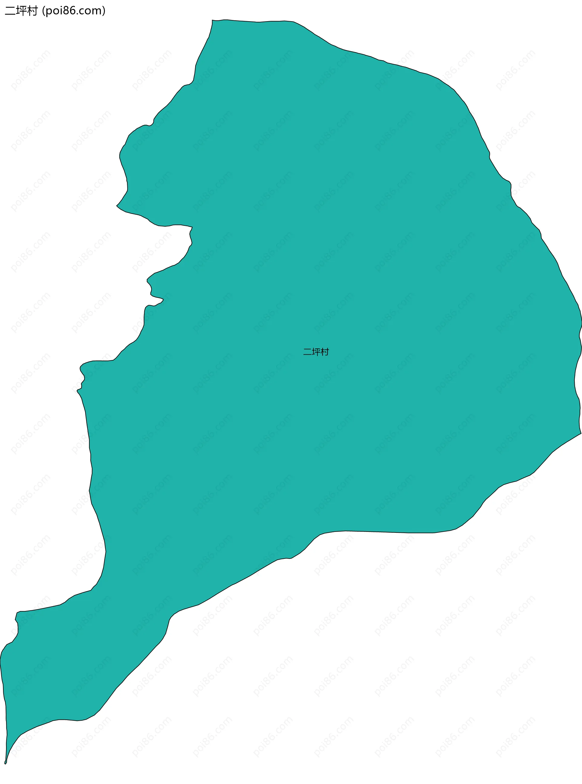 二坪村边界地图