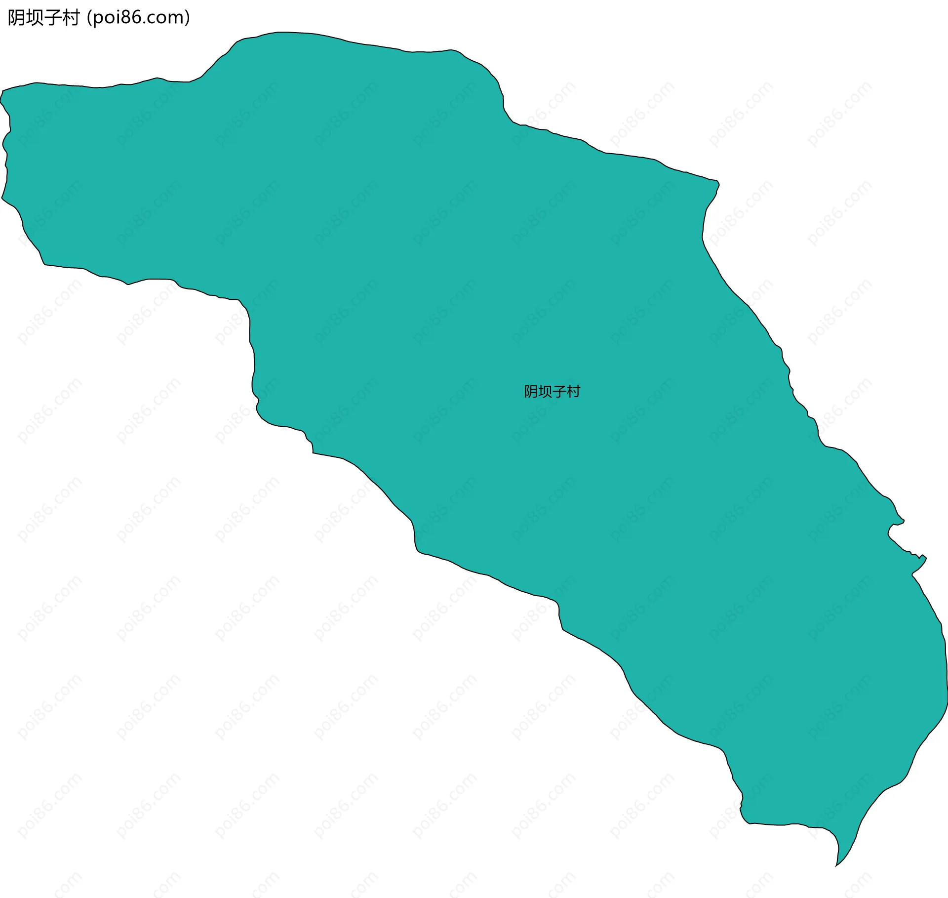 阴坝子村边界地图