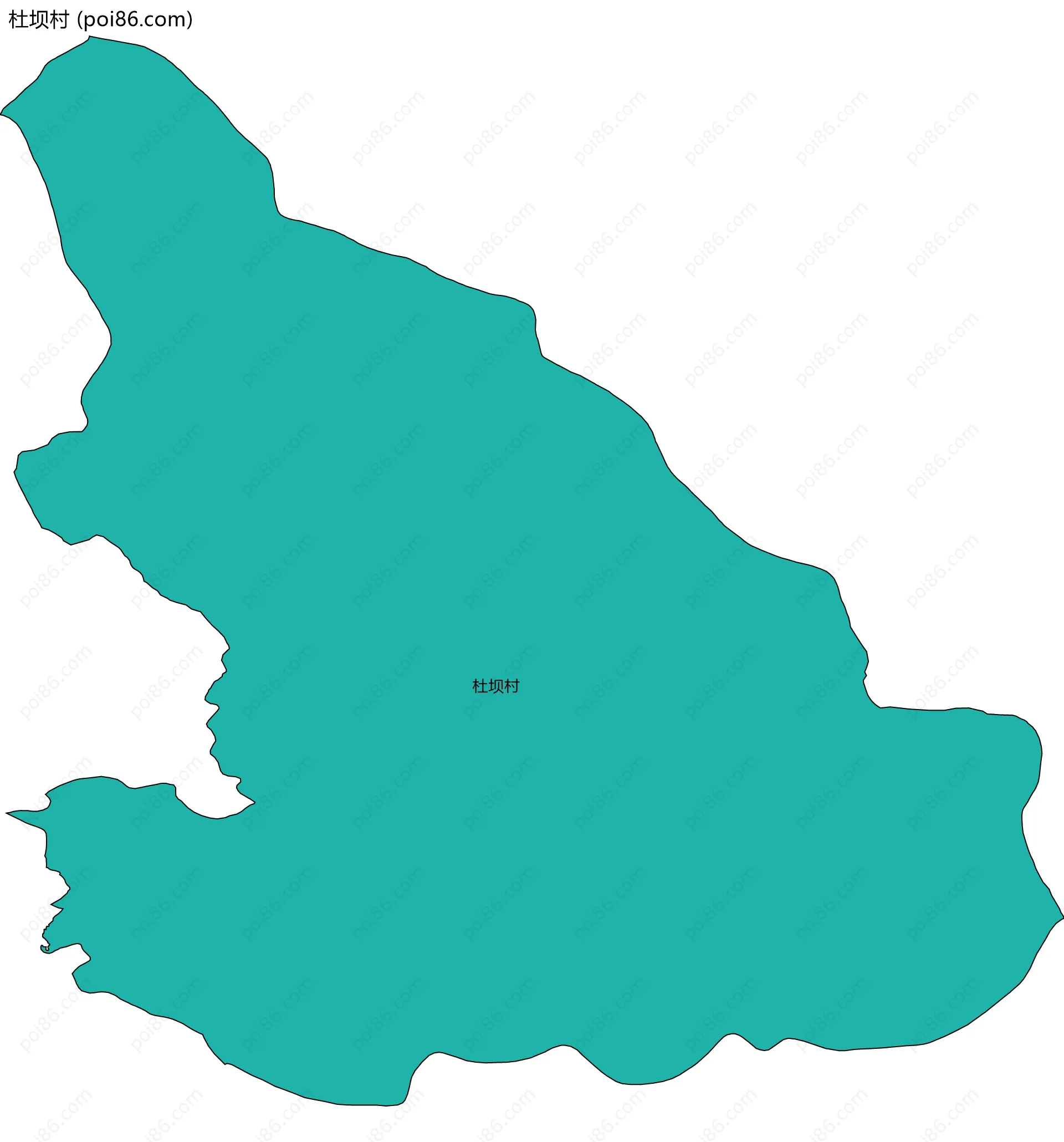 杜坝村边界地图