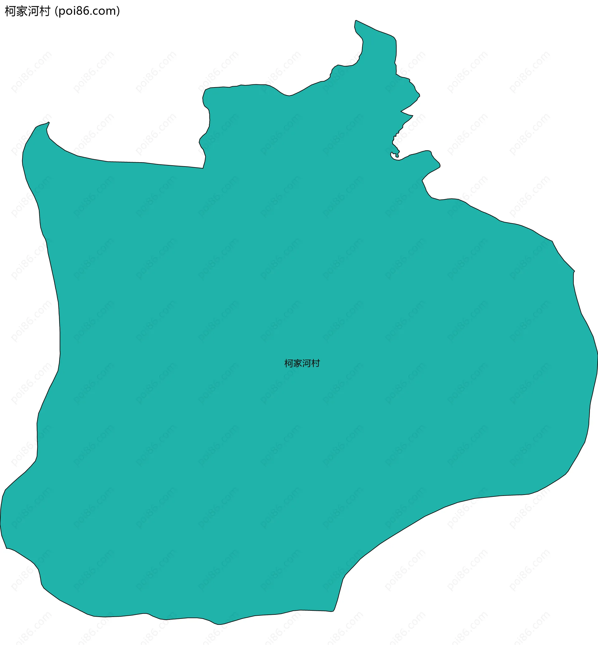 柯家河村边界地图