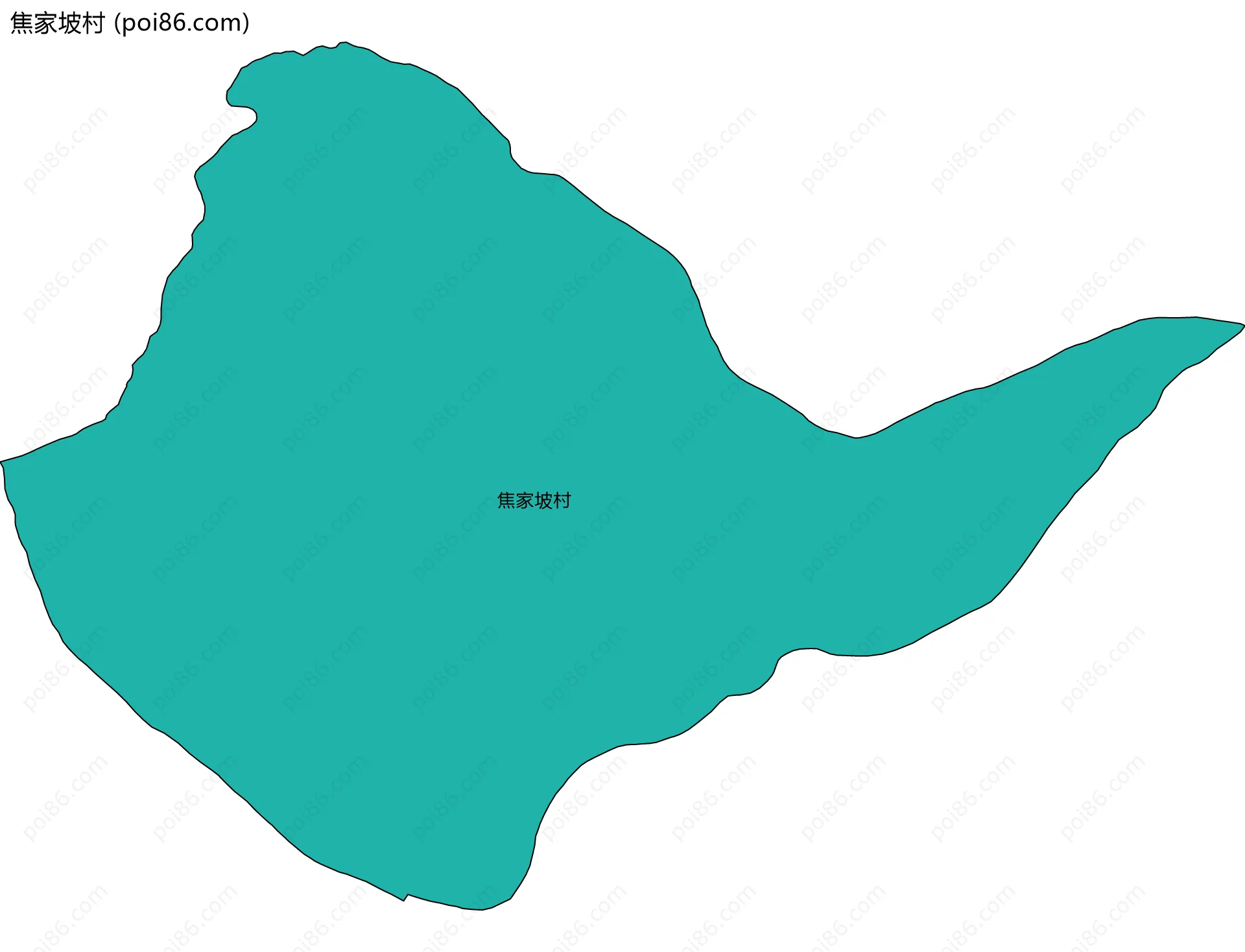 焦家坡村边界地图