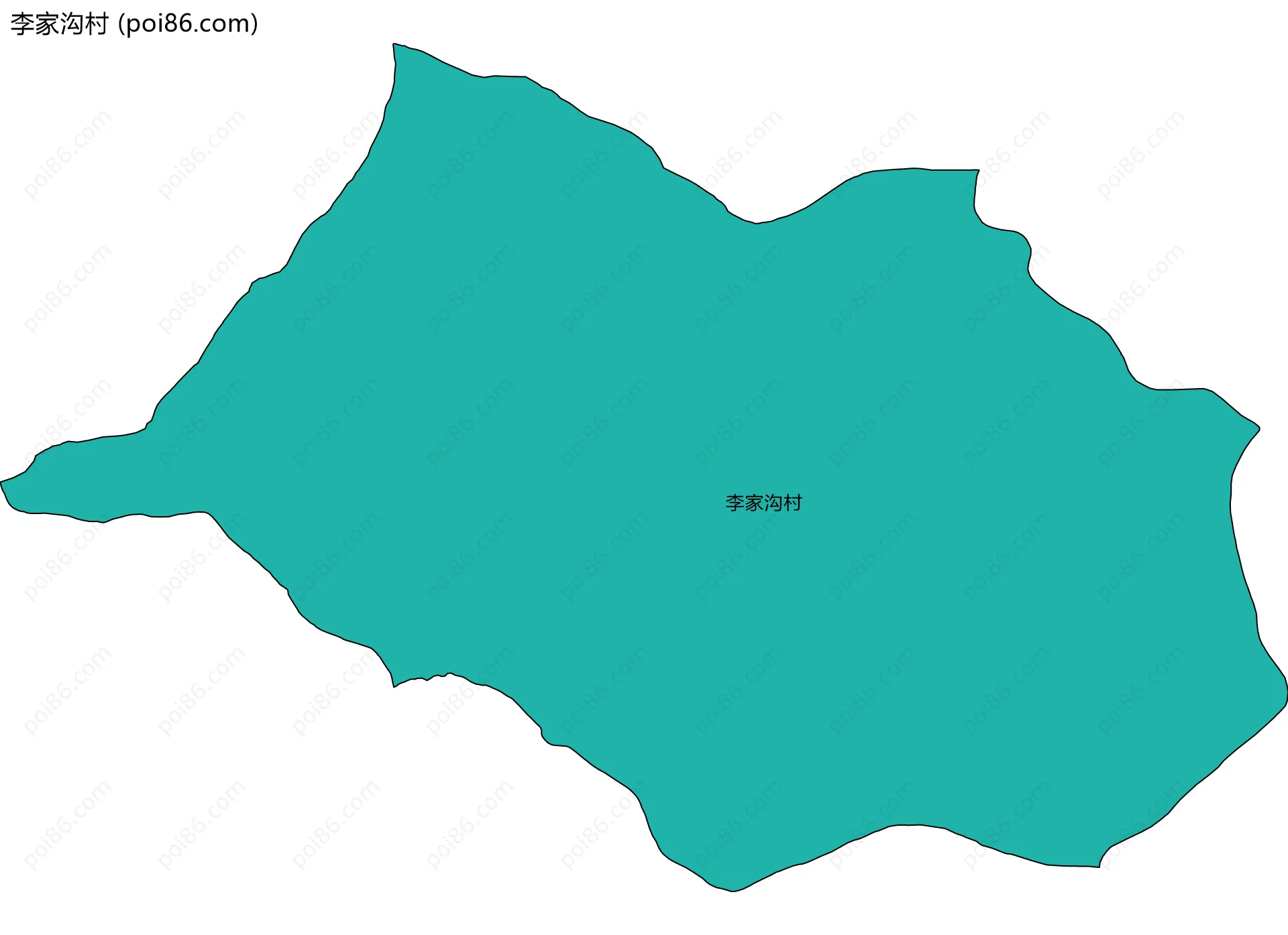 李家沟村边界地图