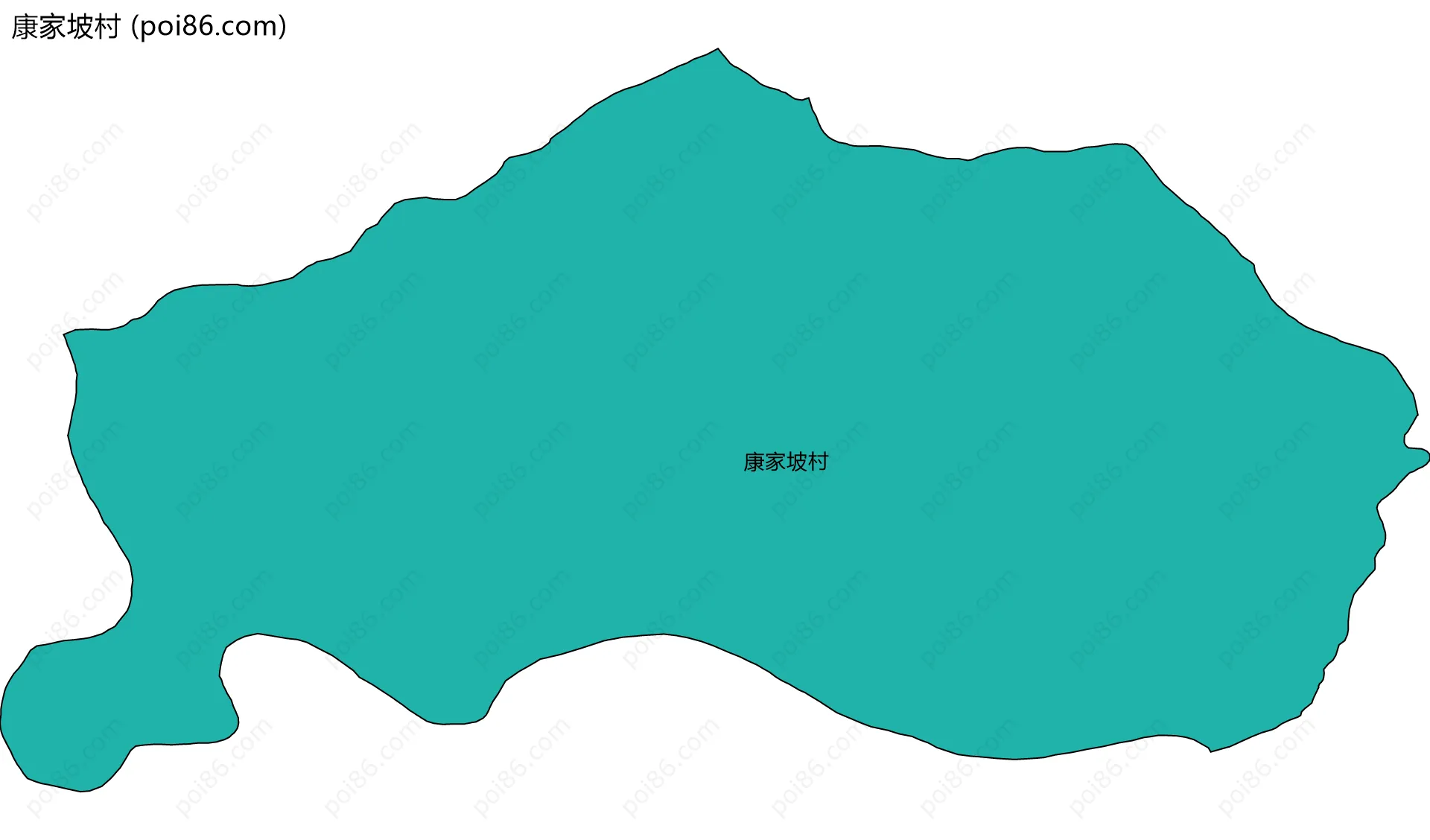 康家坡村边界地图