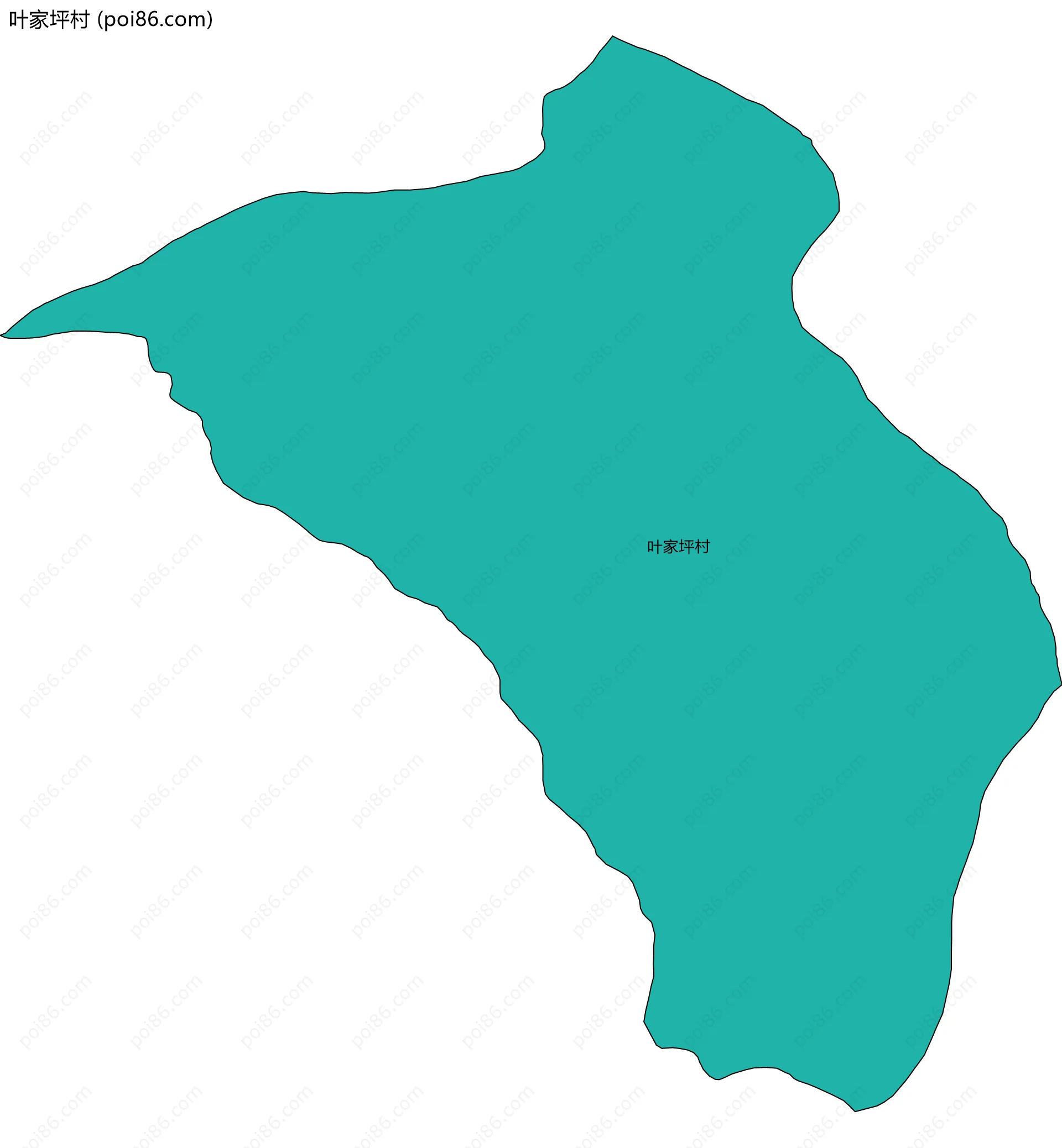 叶家坪村边界地图