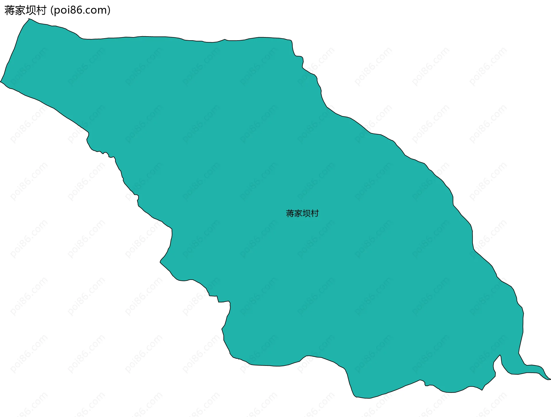 蒋家坝村边界地图