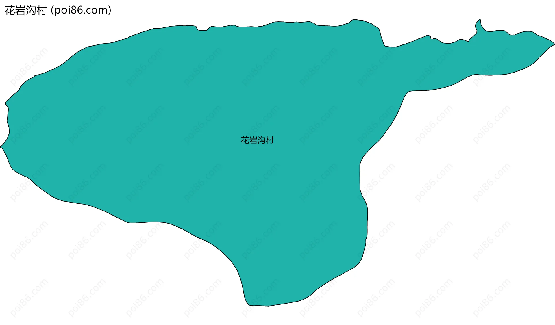 花岩沟村边界地图
