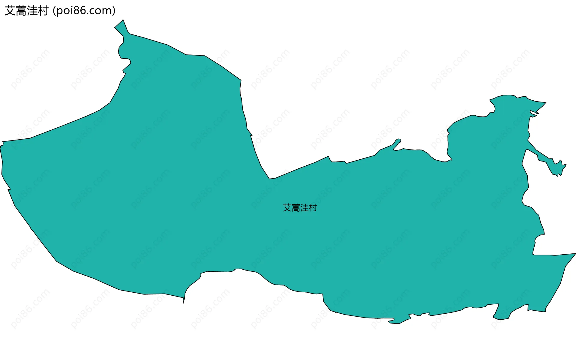 艾蒿洼村边界地图