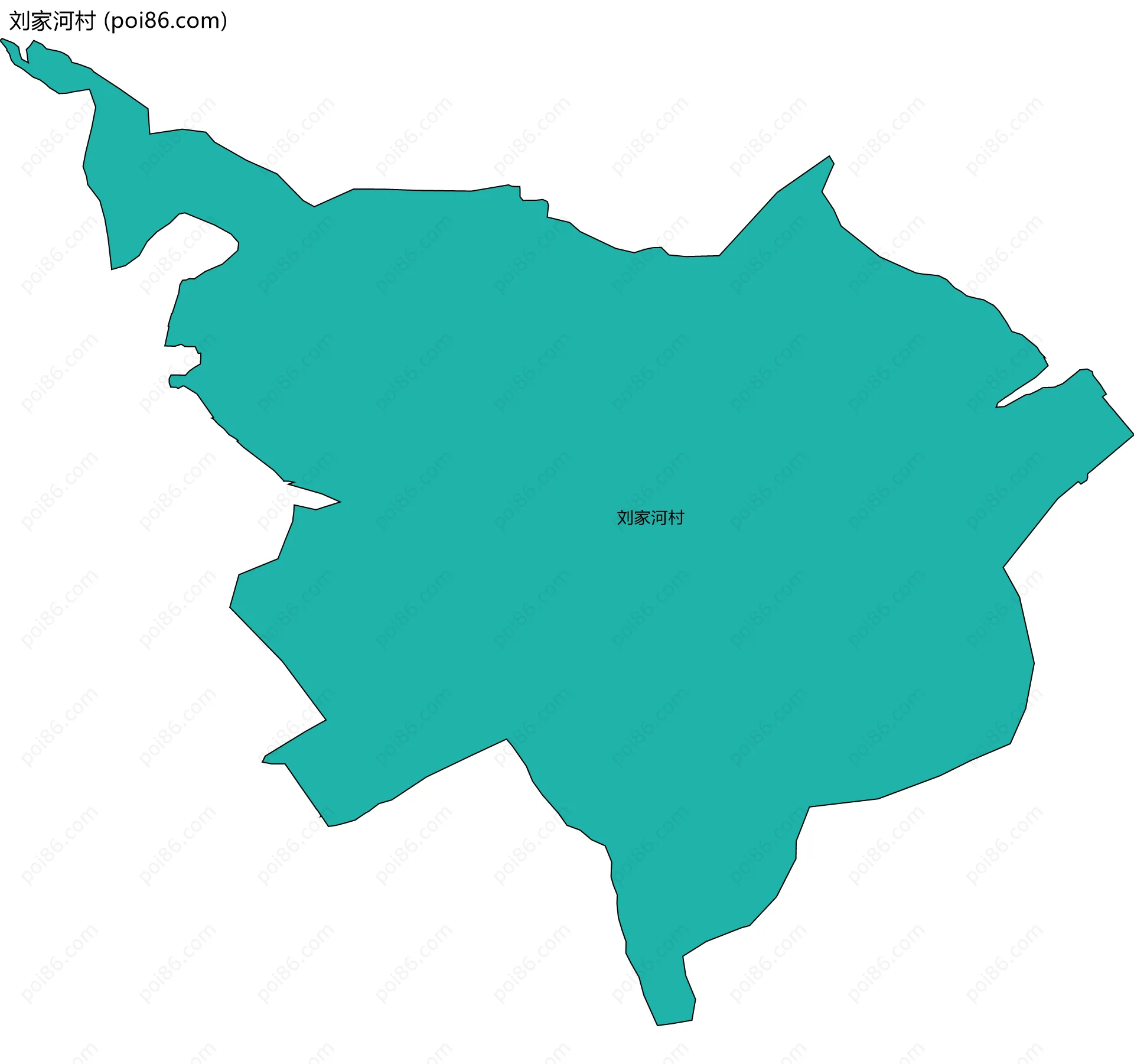 刘家河村边界地图