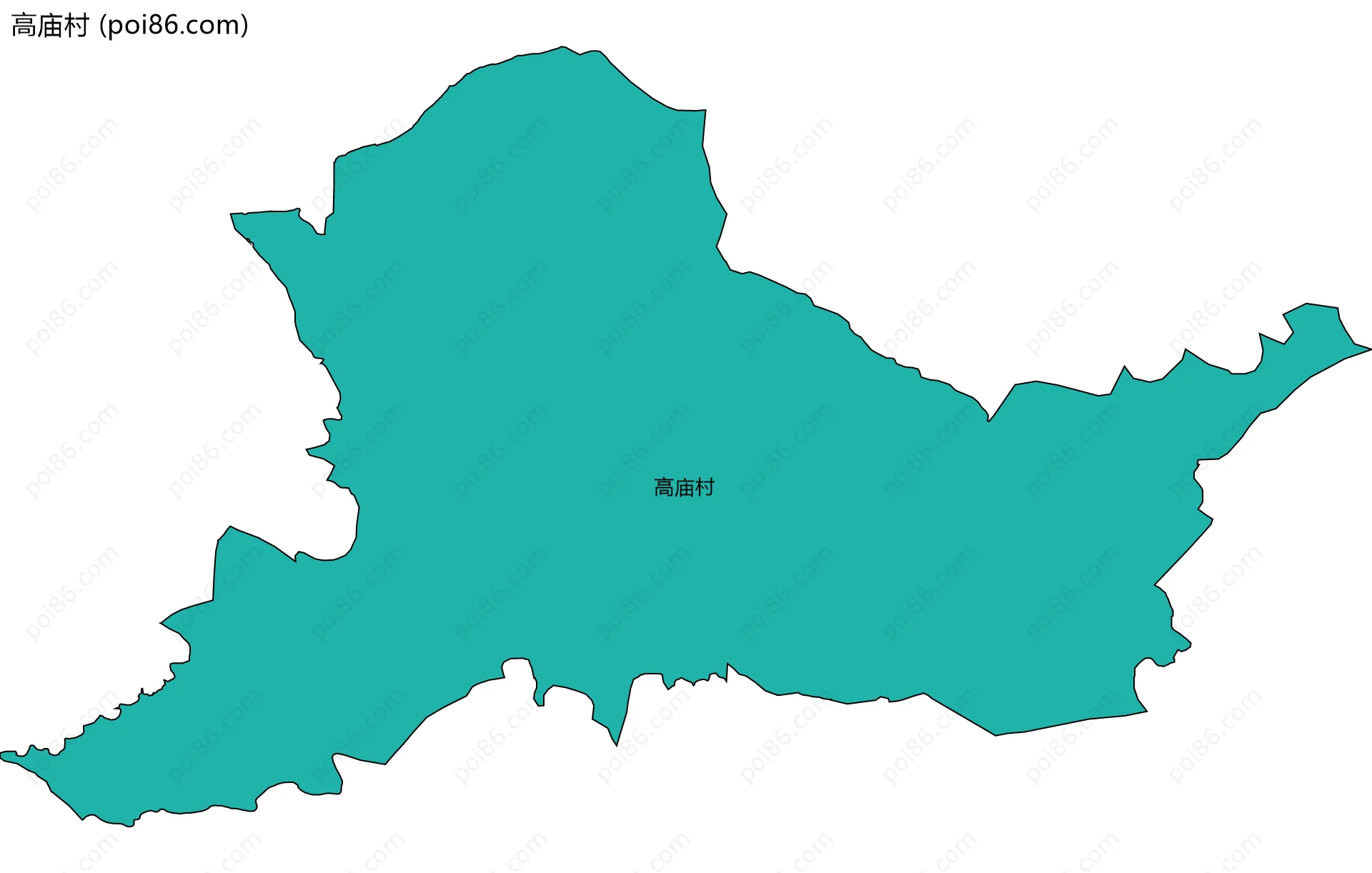 高庙村边界地图